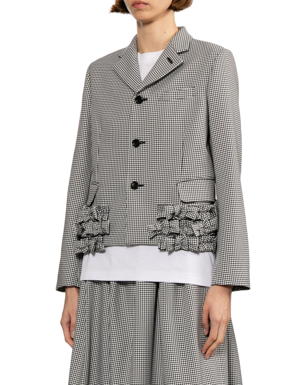 Bow hem blazer