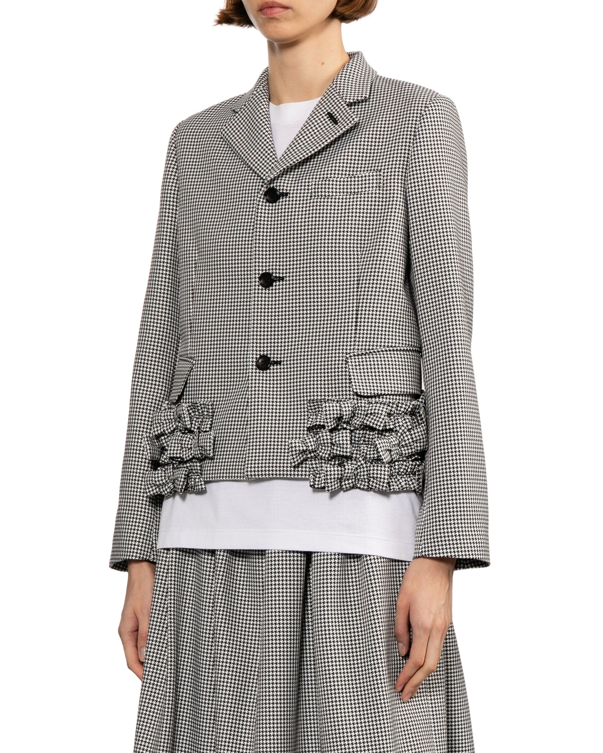 Bow hem blazer