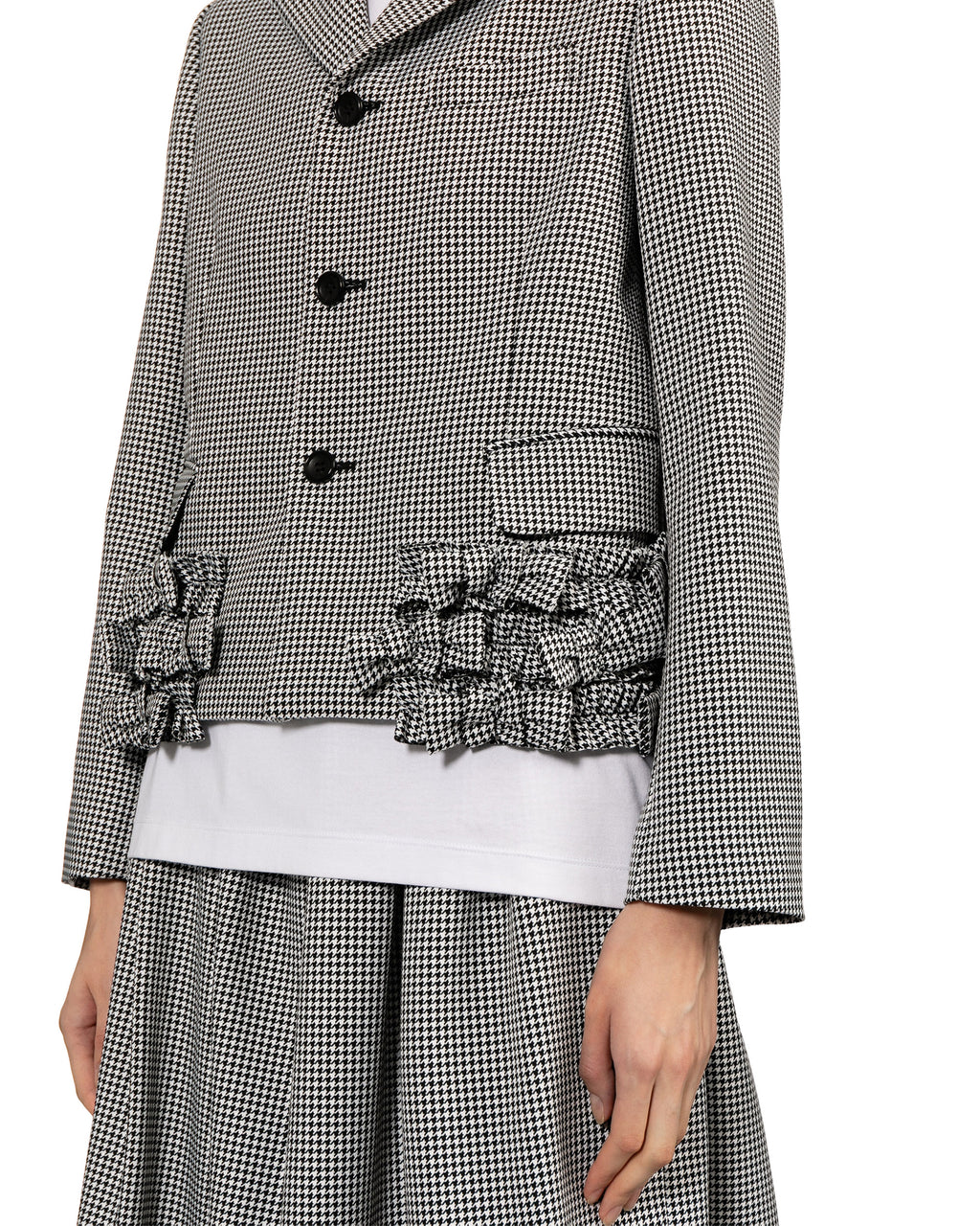 Bow hem blazer