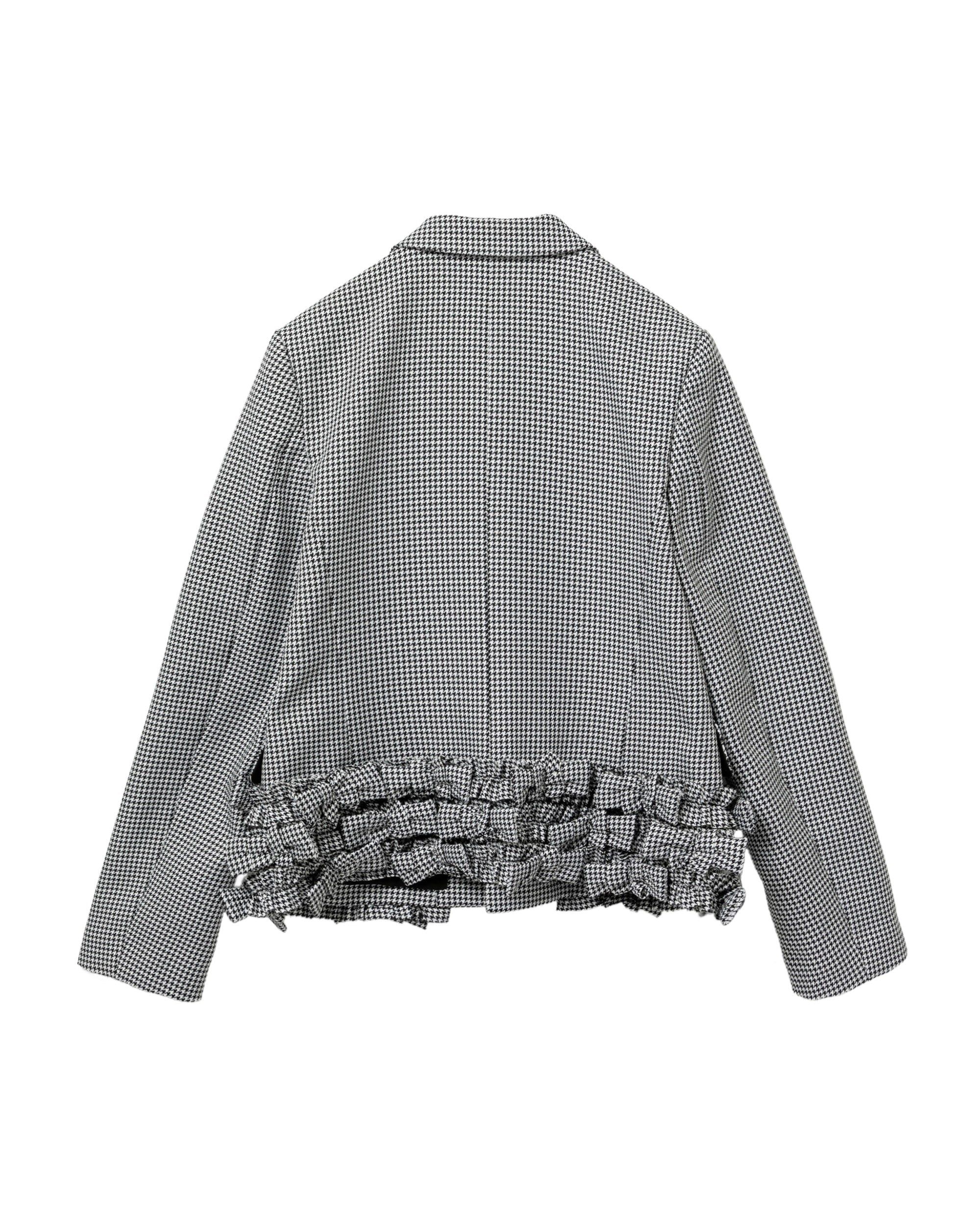 Bow hem blazer