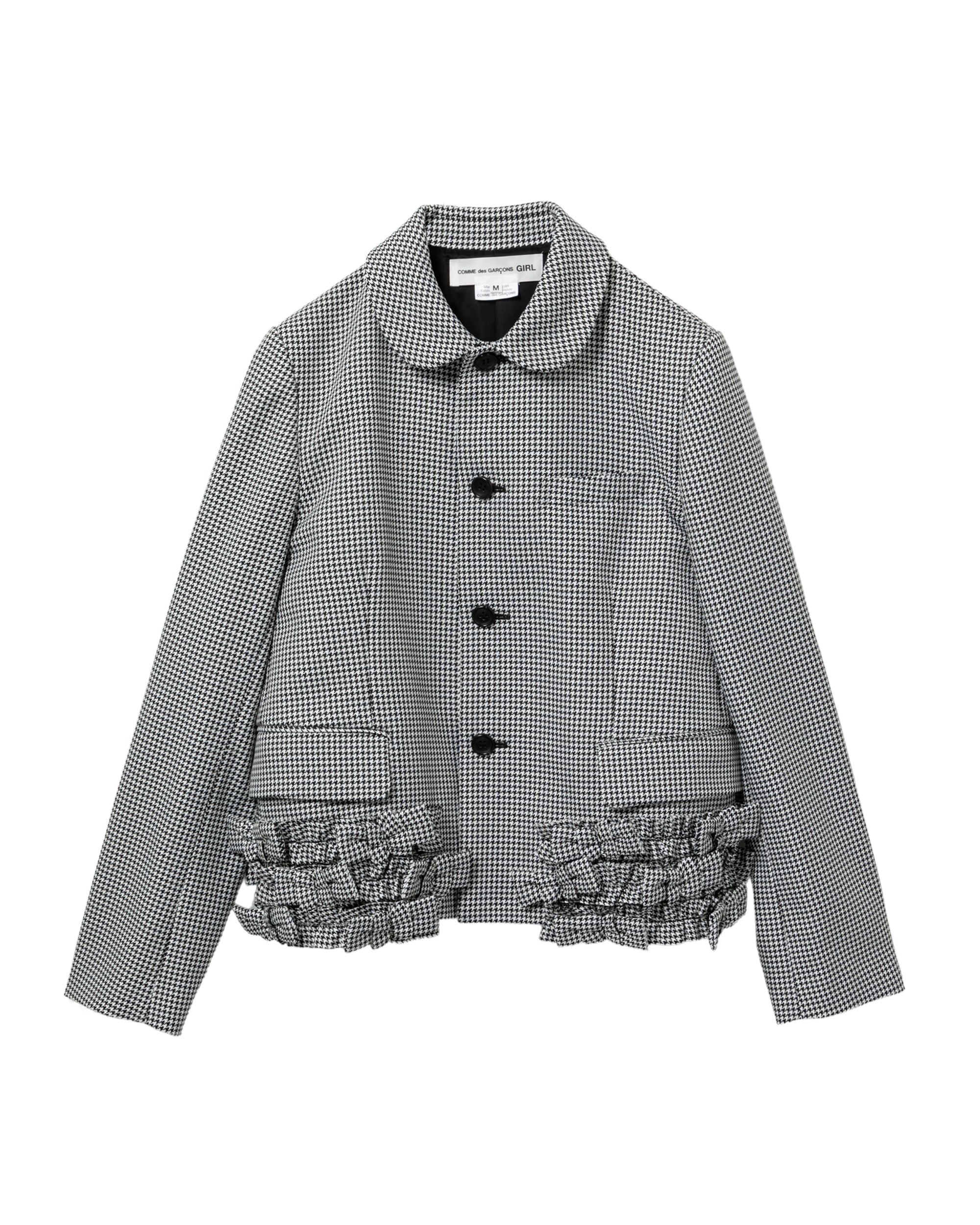 Ruffled check jacket