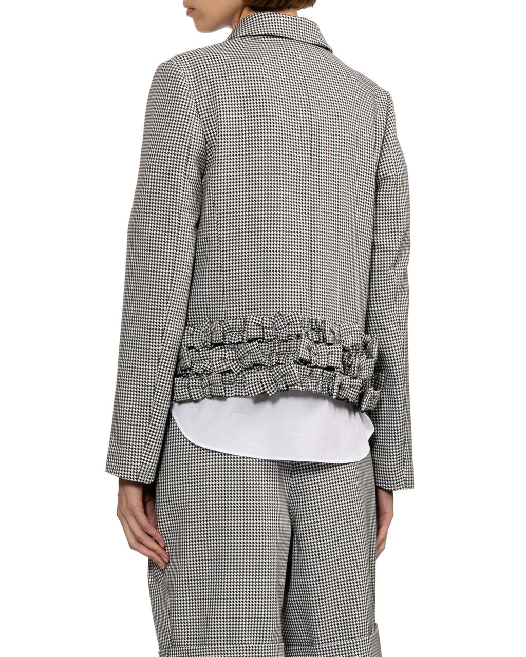 Ruffled check jacket