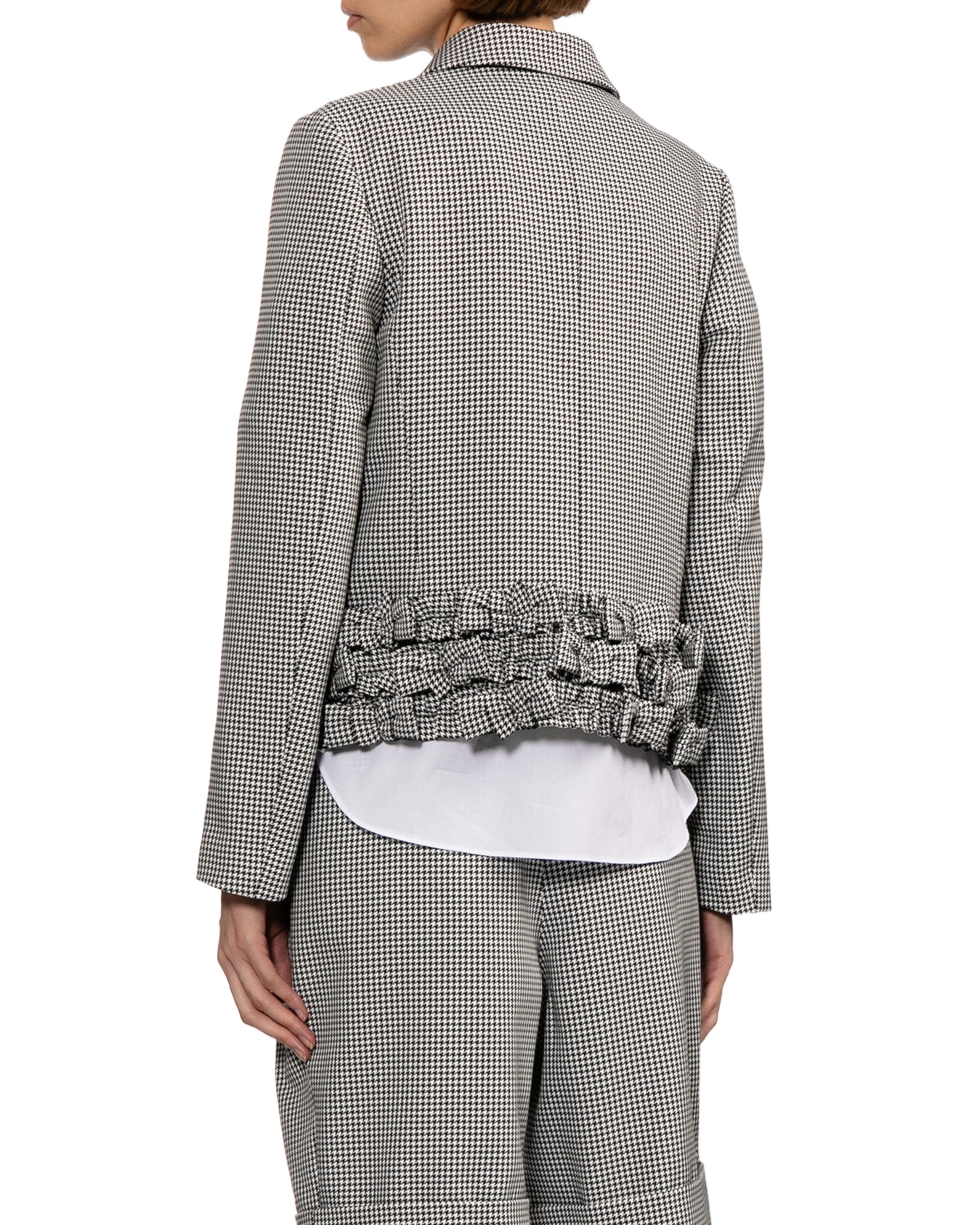 Ruffled check jacket