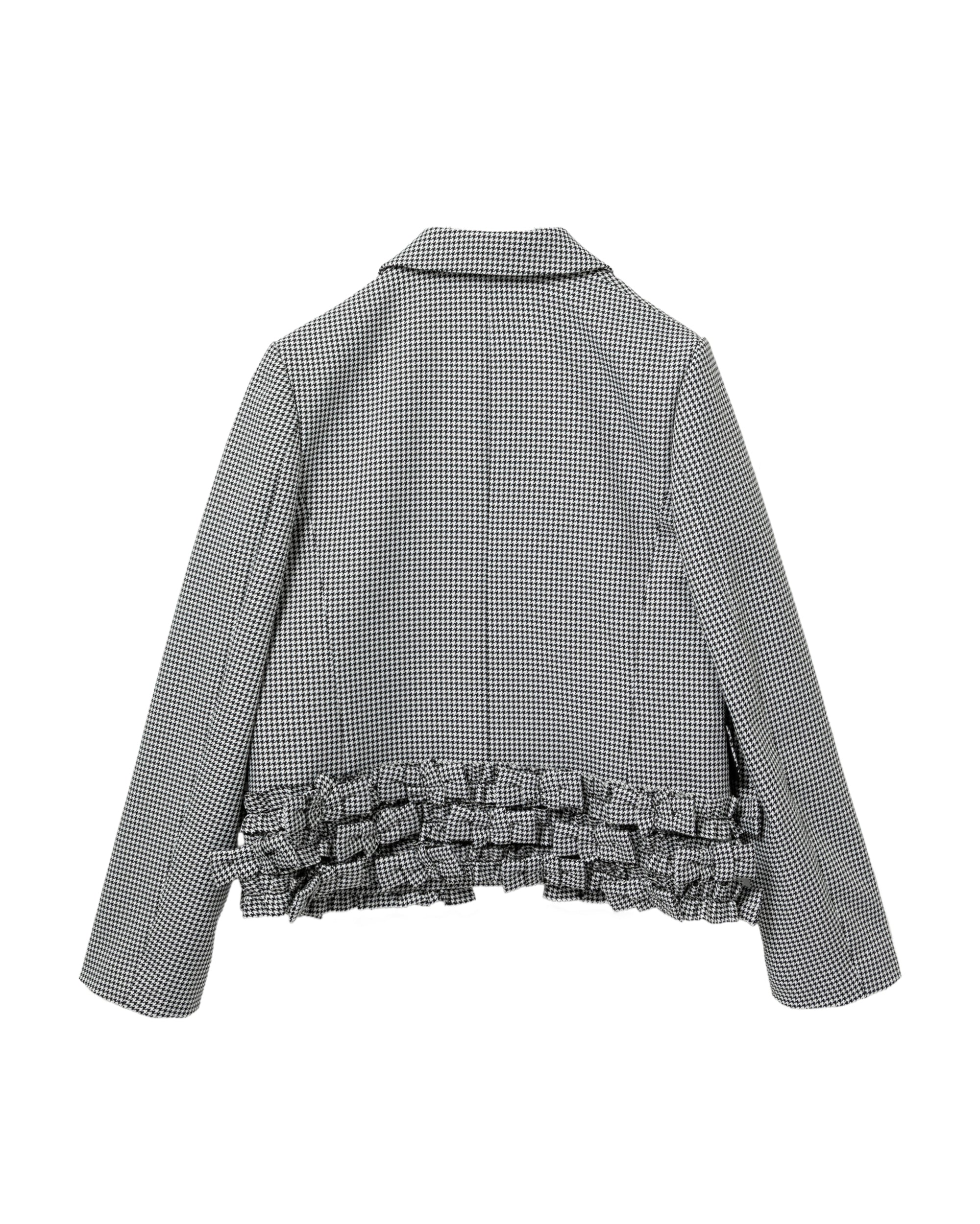 Ruffled check jacket