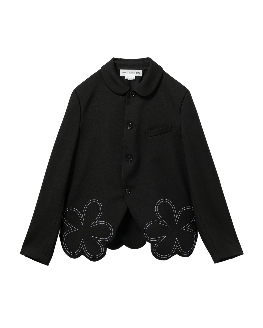 Floral-trim jacket