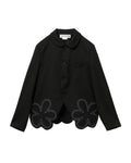Floral-trim jacket