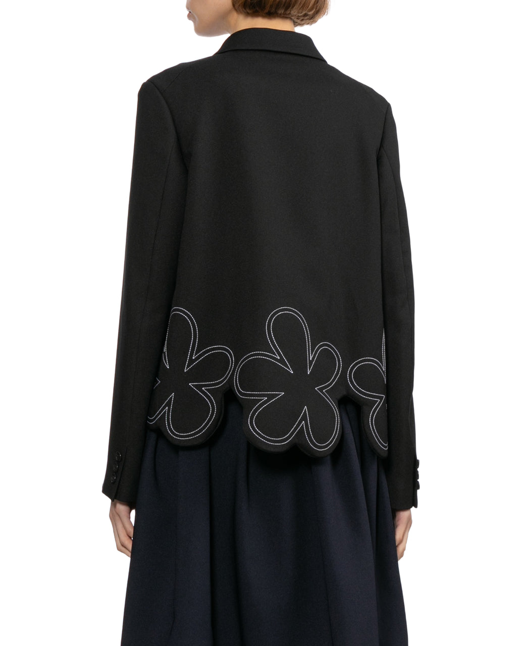 Floral-trim jacket