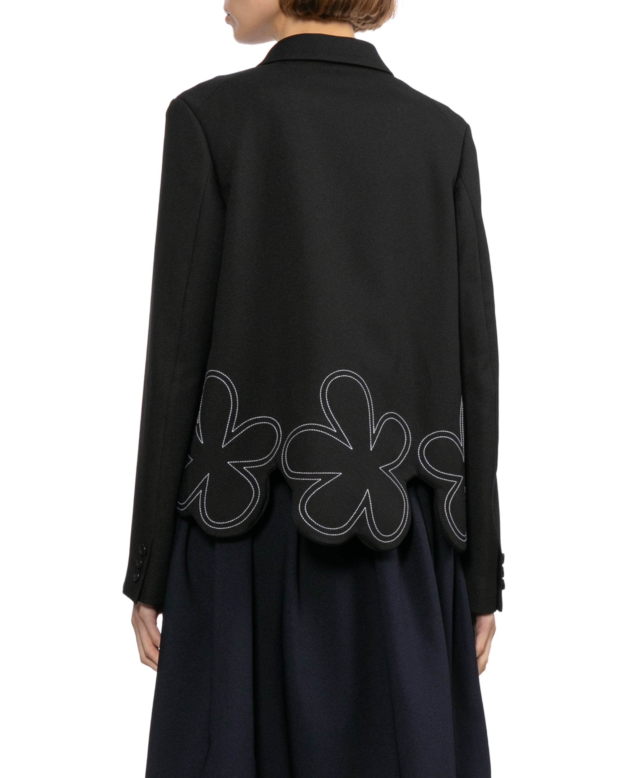 Floral-trim jacket