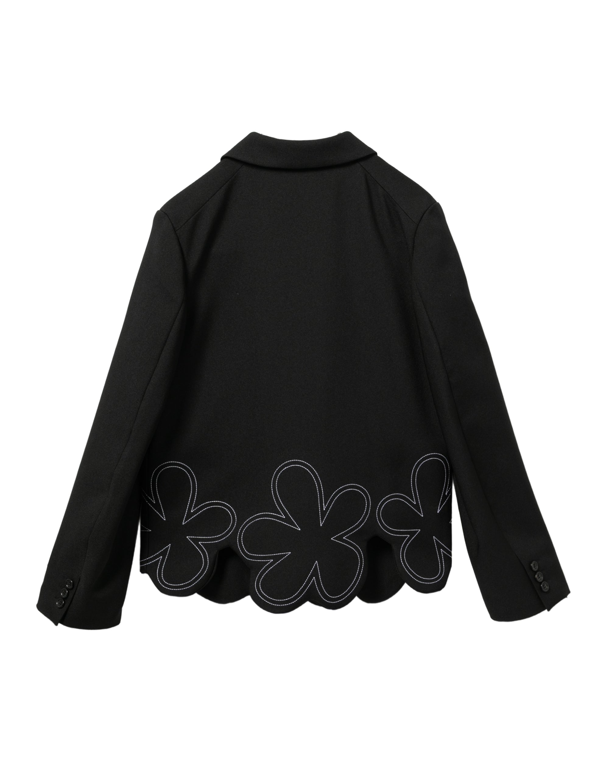 Floral-trim jacket