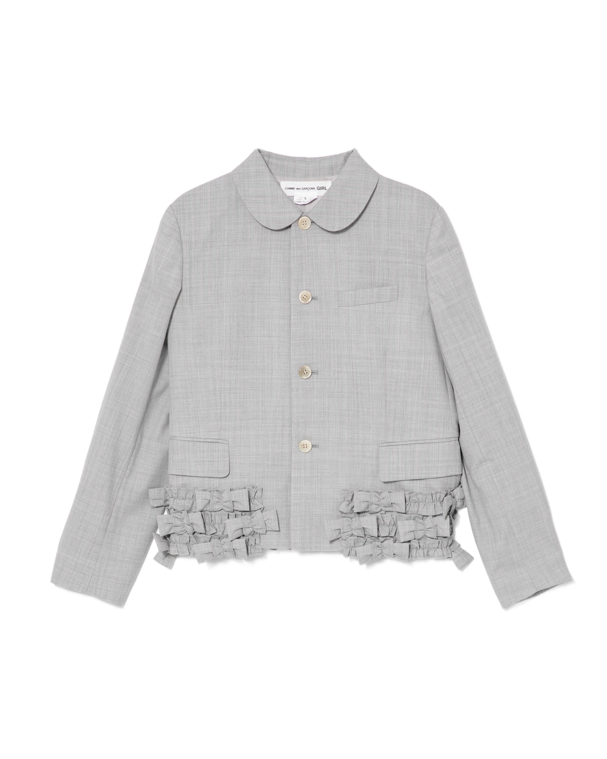Bow embellished hem jacket