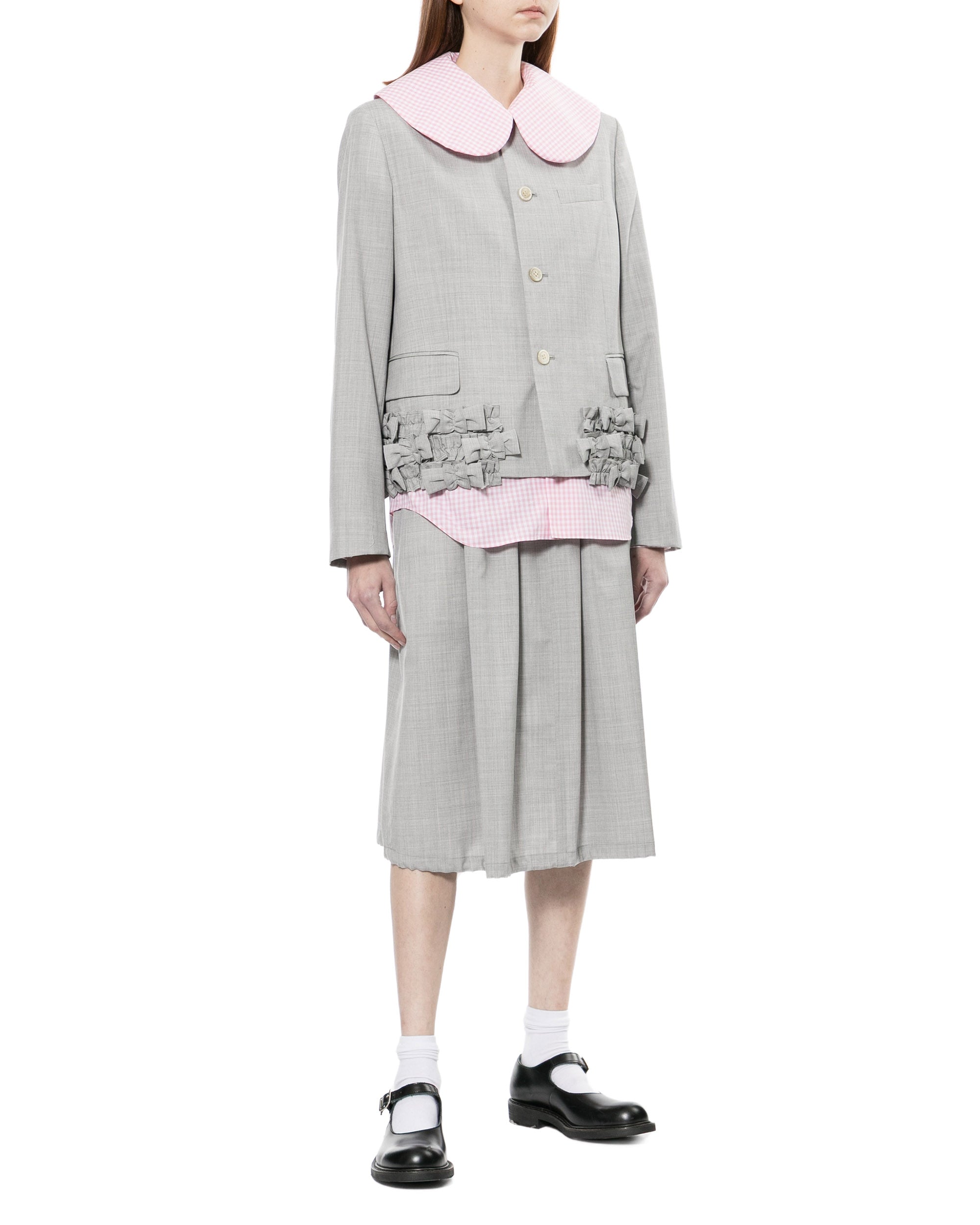 Bow embellished hem jacket