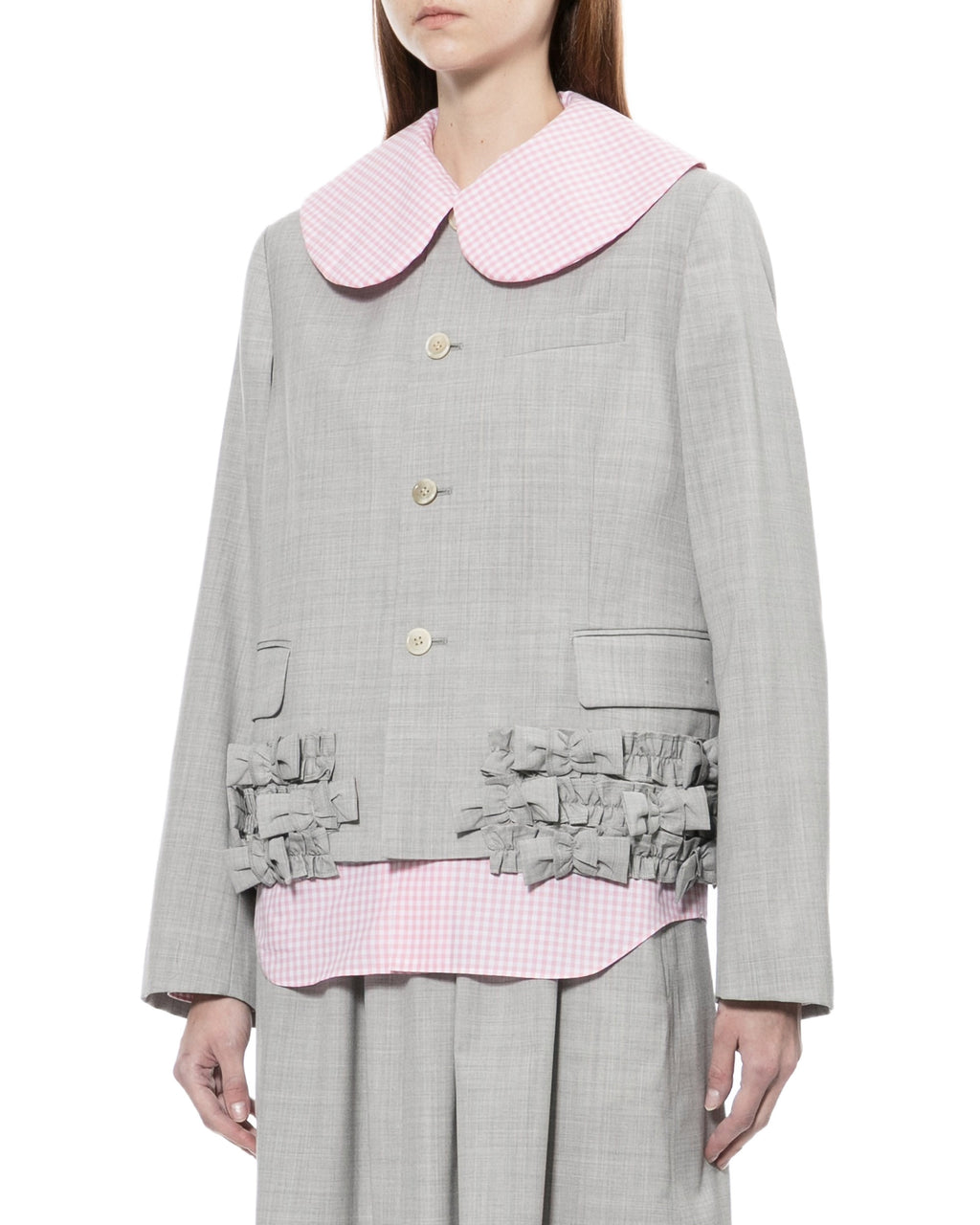 Bow embellished hem jacket