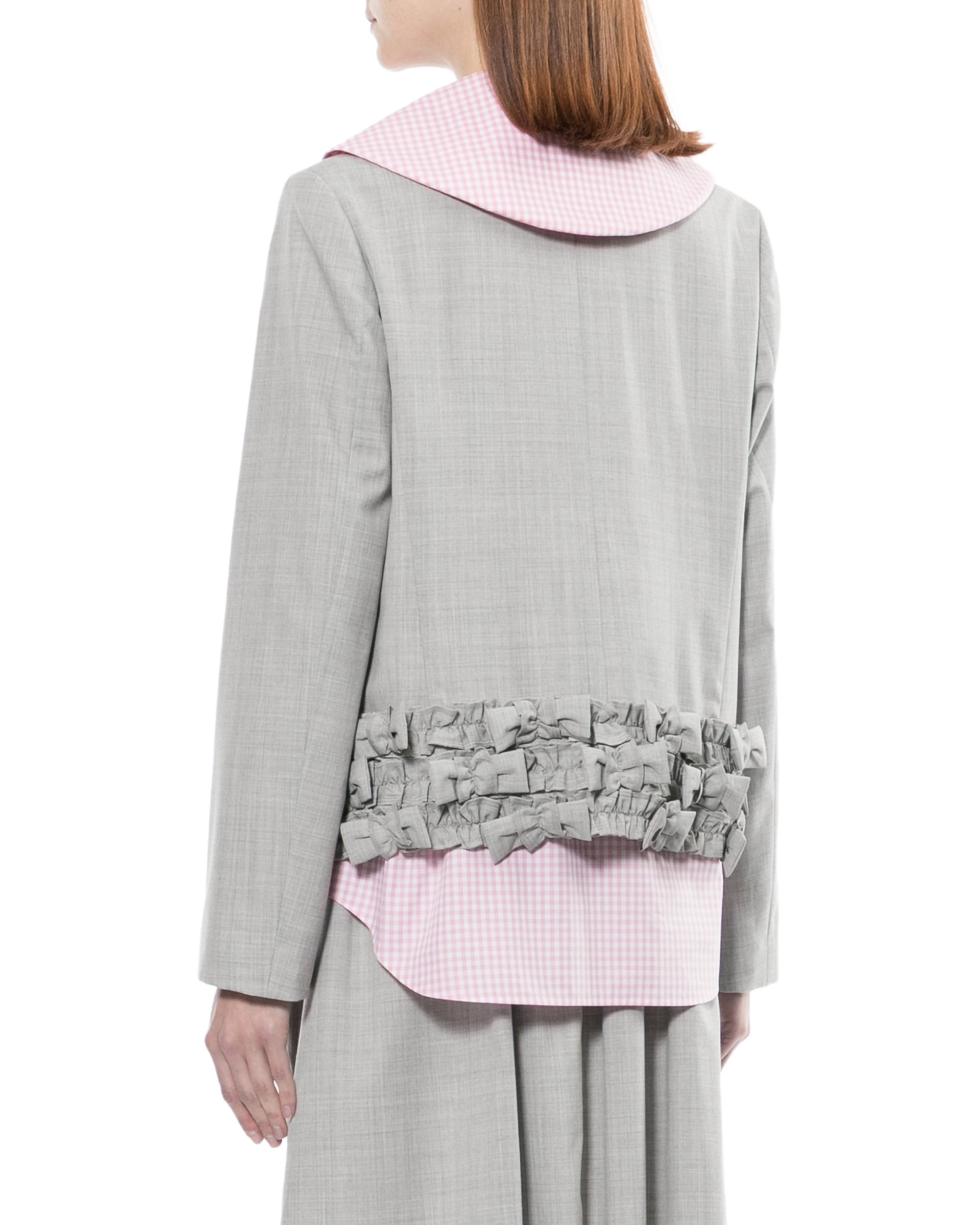 Bow embellished hem jacket