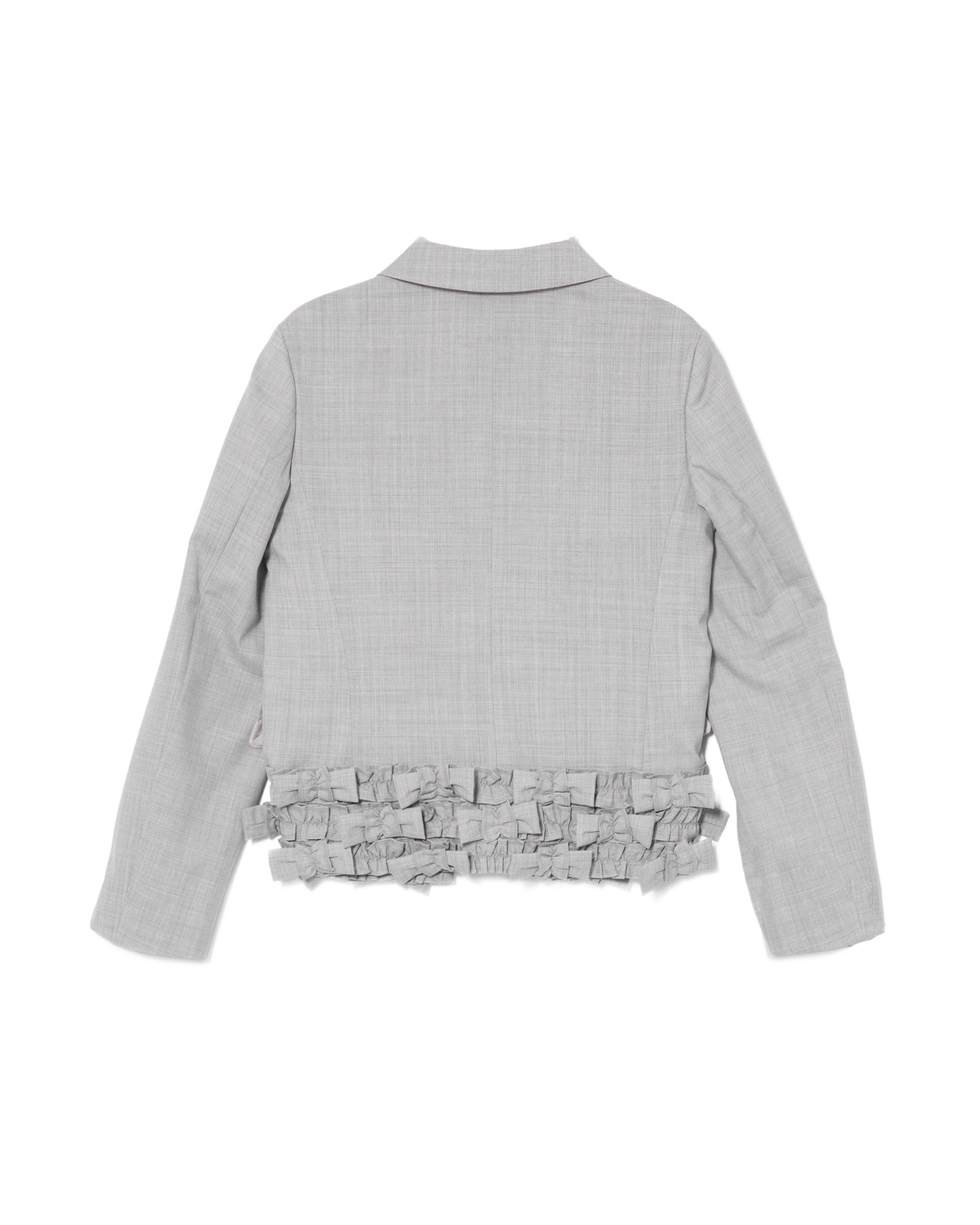 Bow embellished hem jacket
