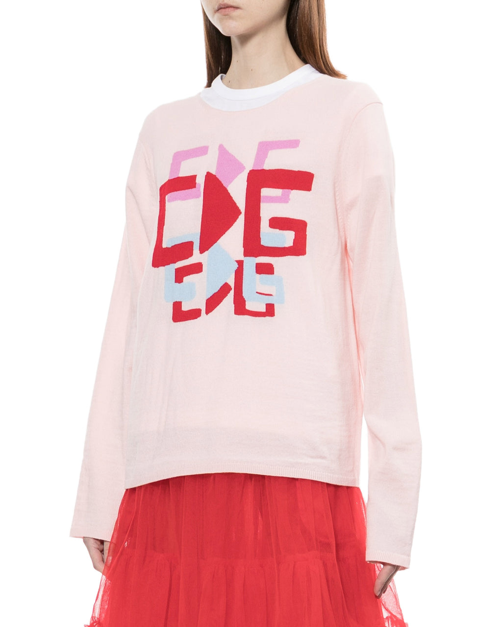 Graphic long sleeve sweater