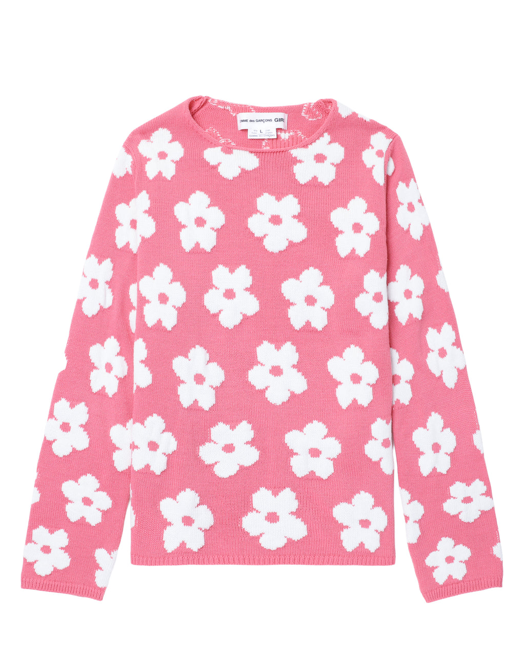 Floral crew neck sweater
