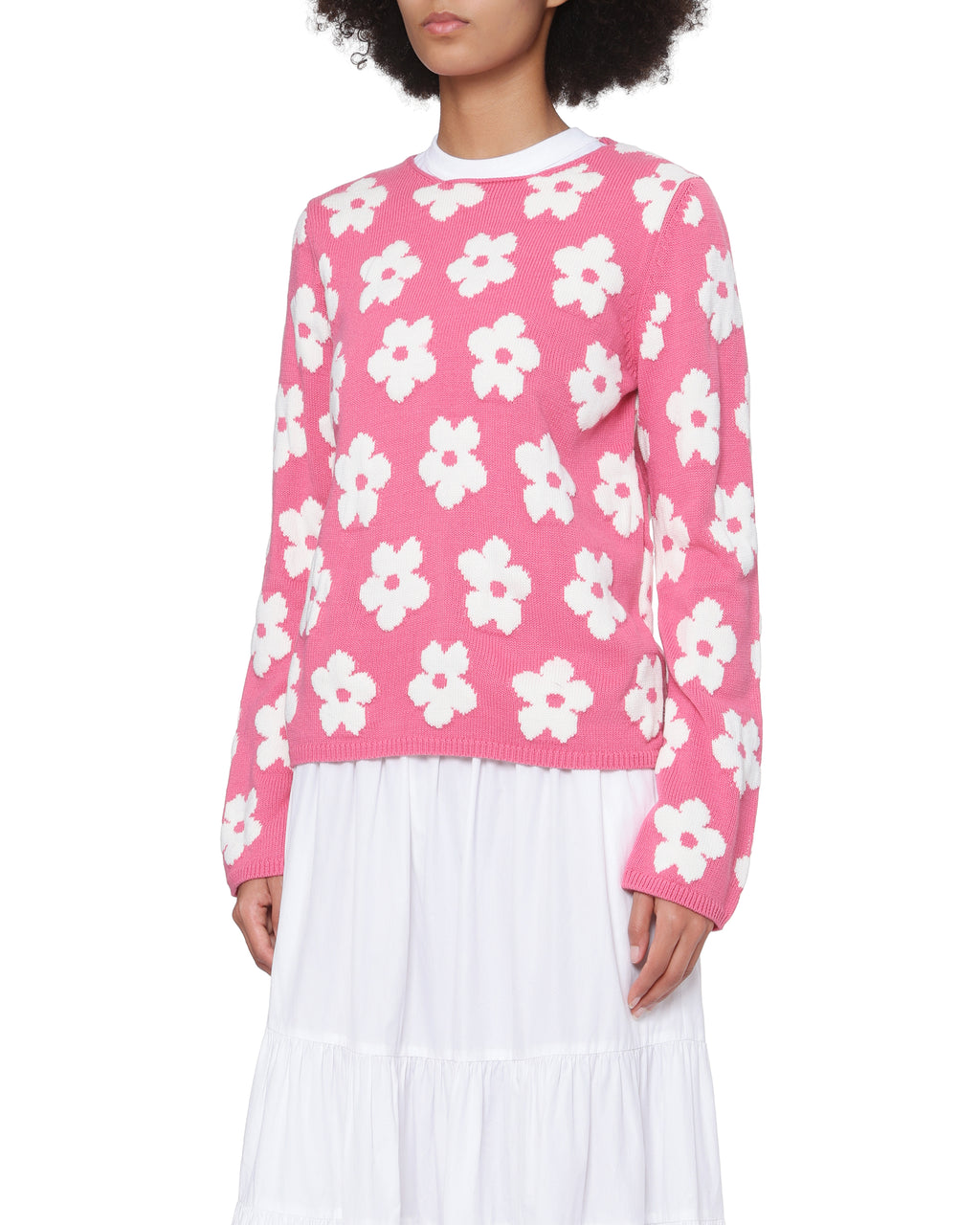 Floral crew neck sweater