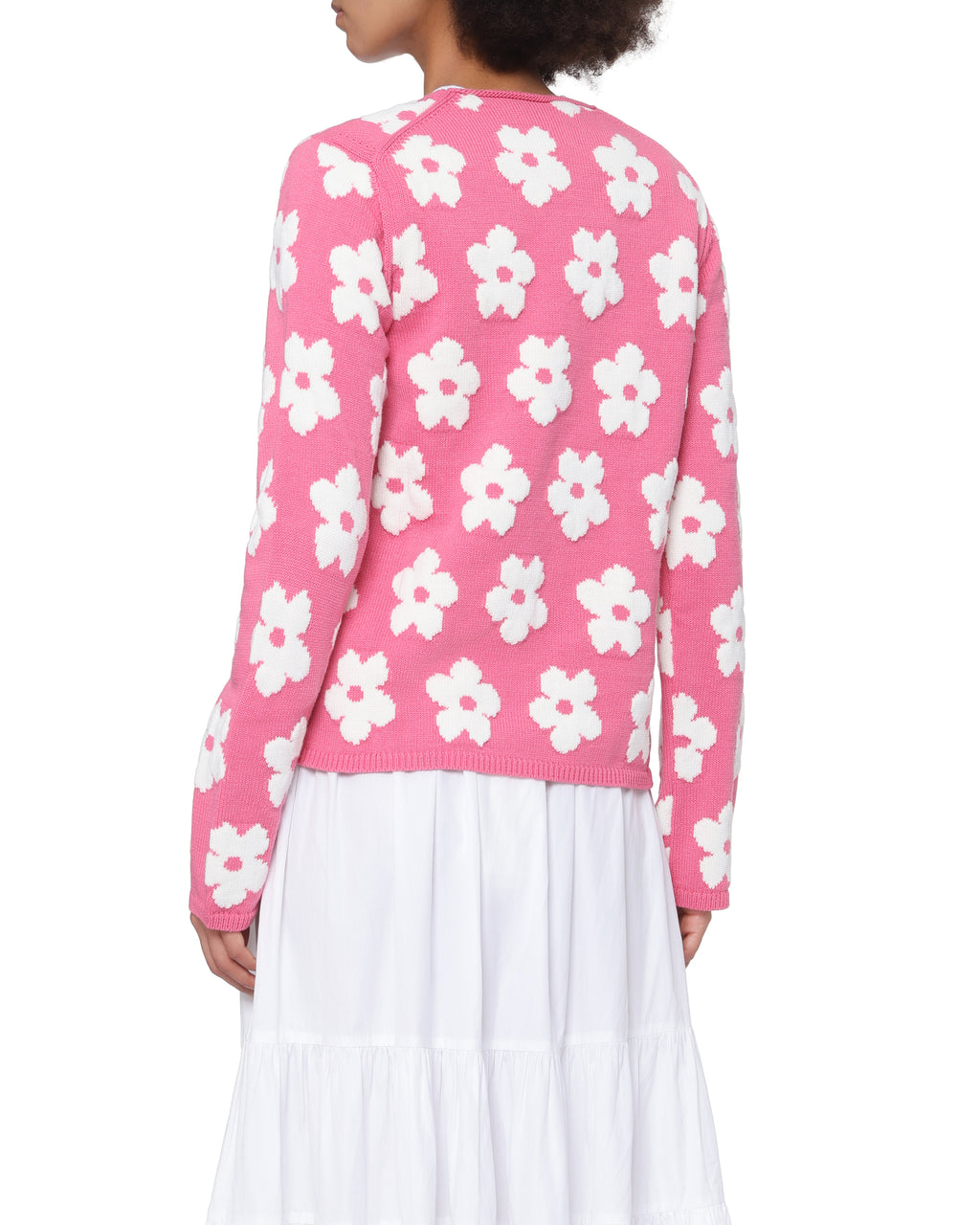 Floral crew neck sweater
