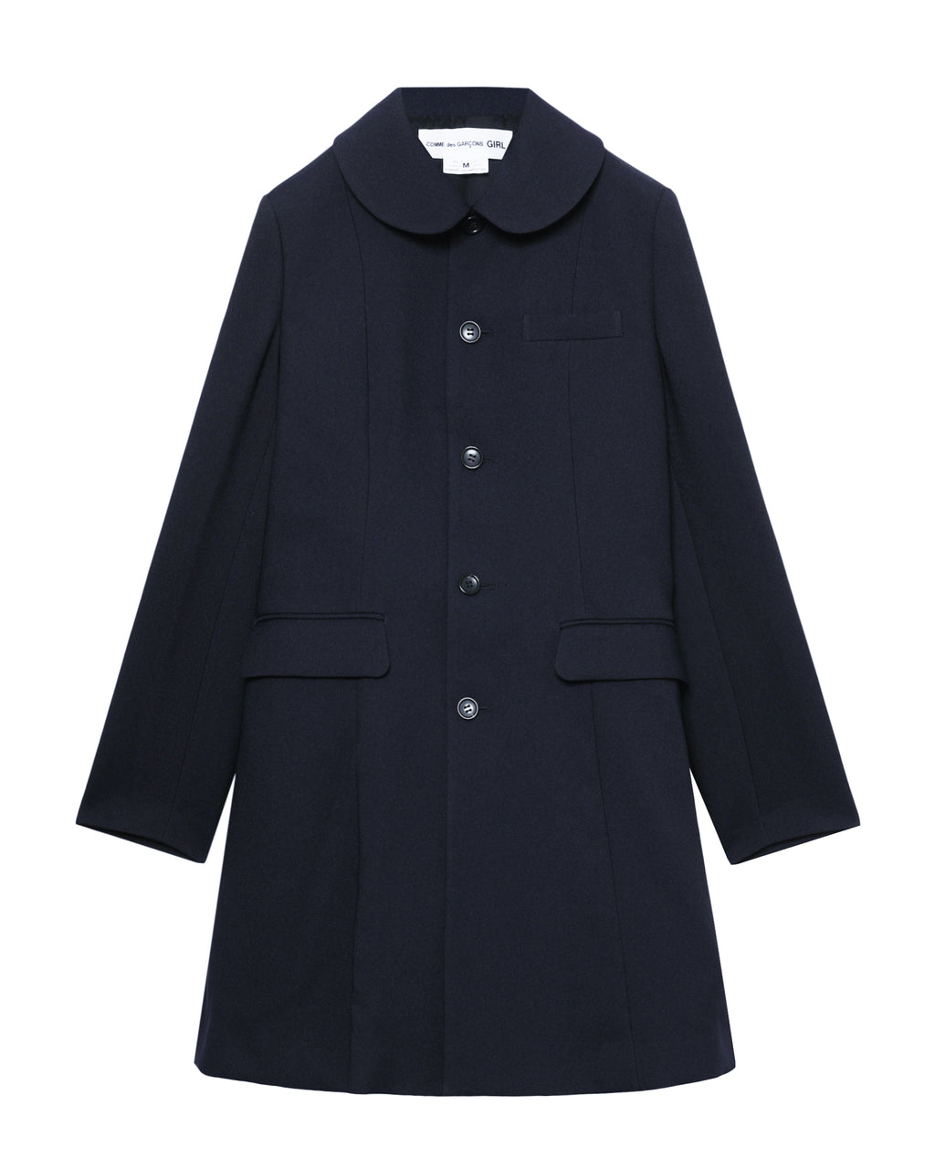 Rounded collar coat