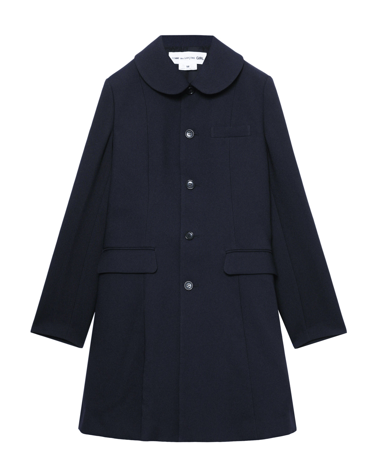 Rounded collar coat