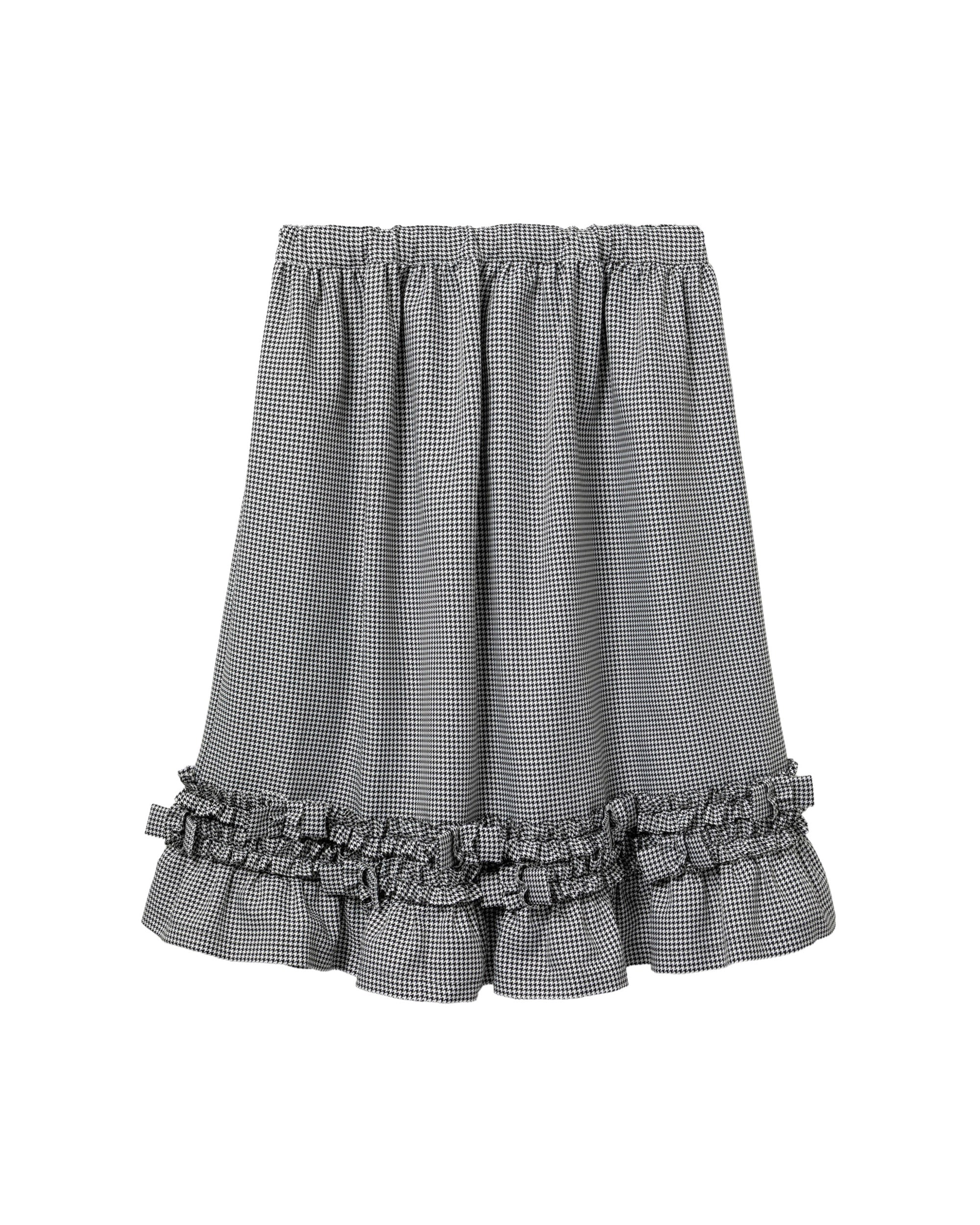 Ruffled midi skirt