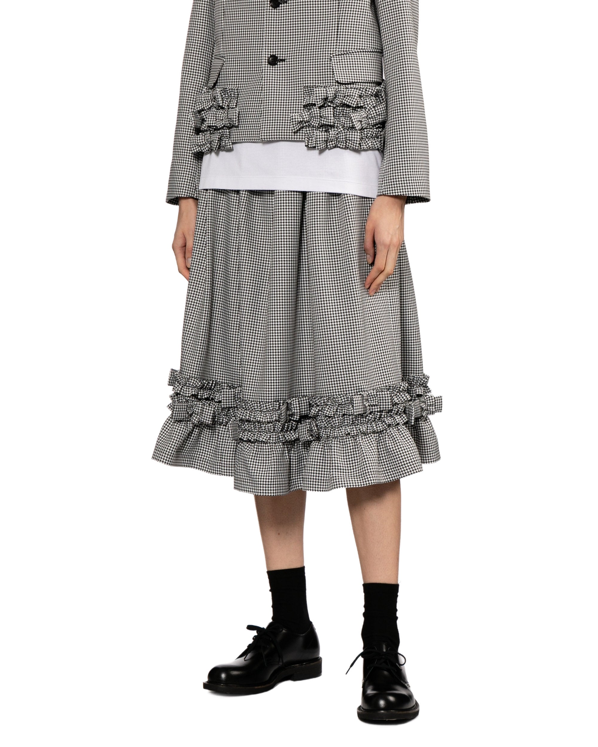 Ruffled midi skirt