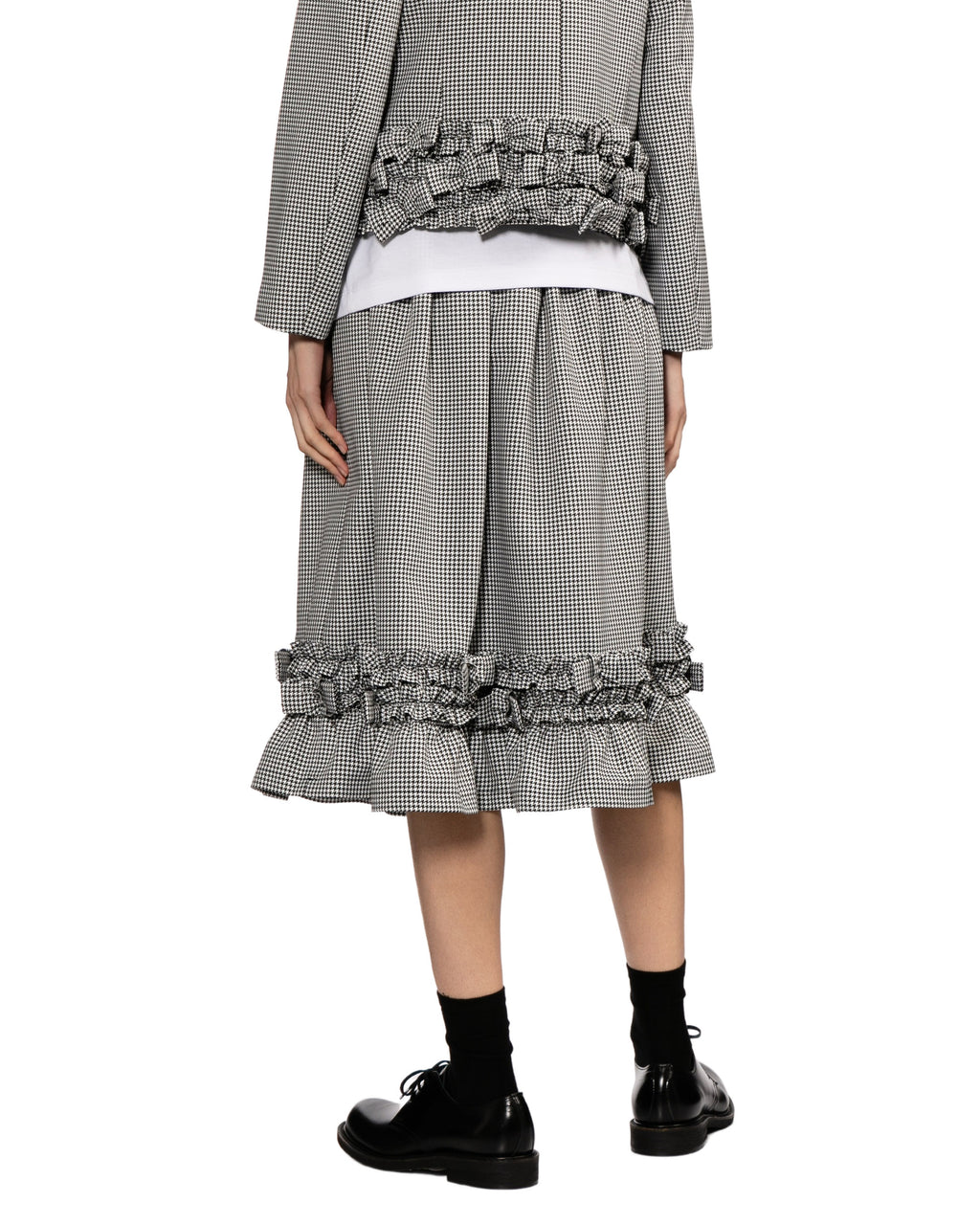 Ruffled midi skirt