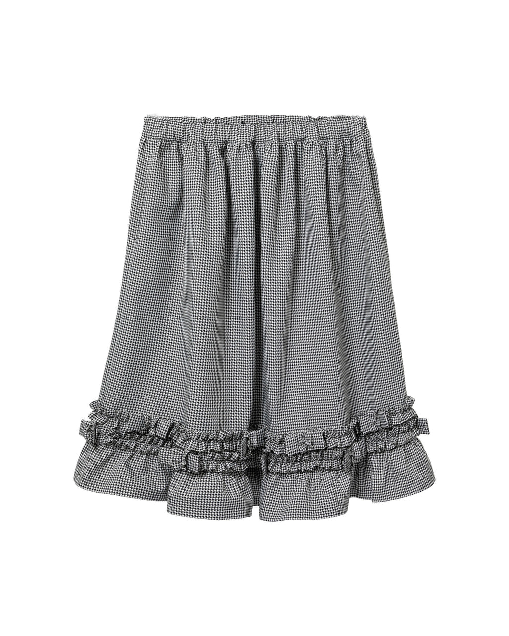Ruffled midi skirt