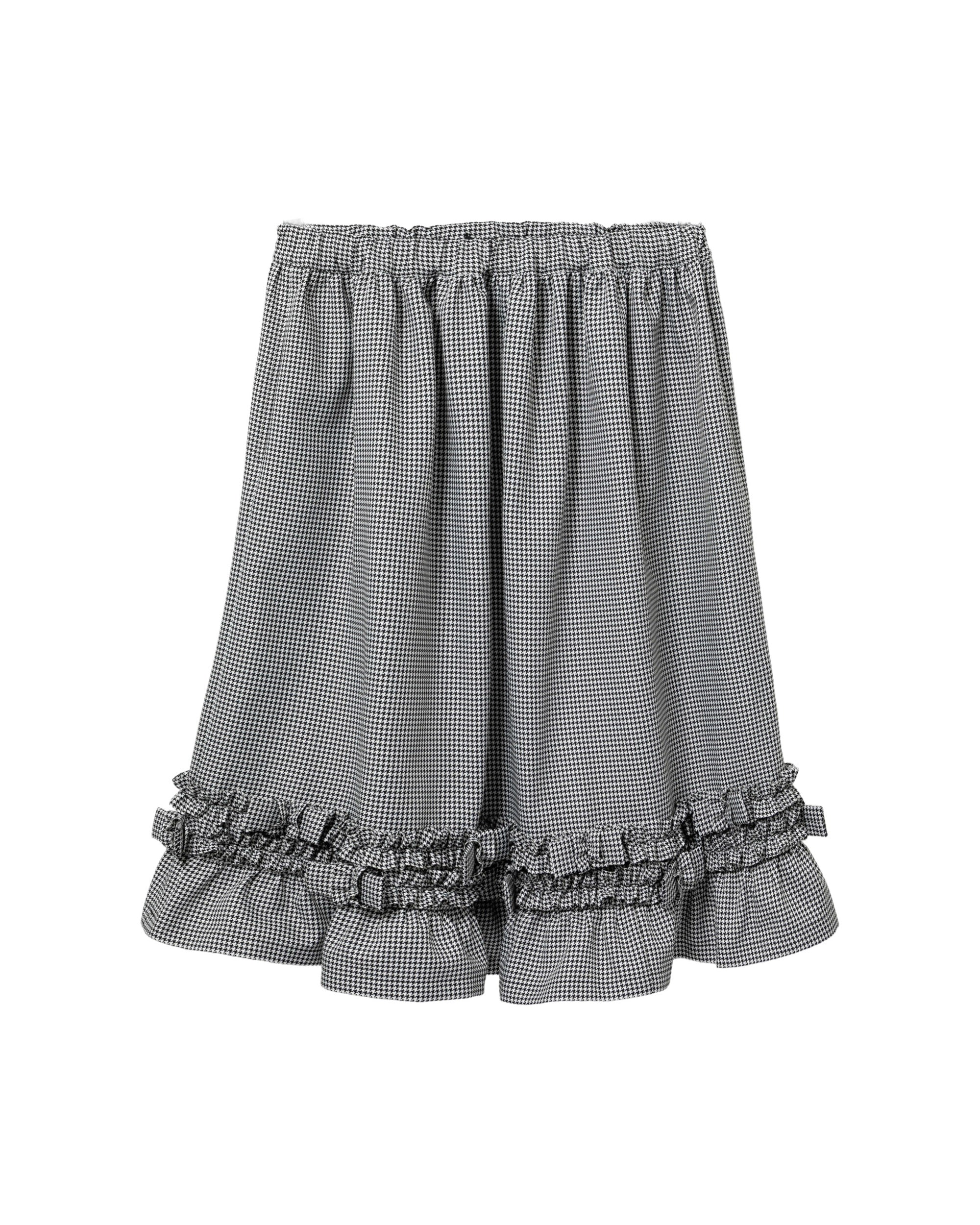 Ruffled midi skirt