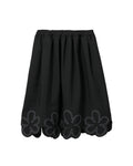 Floral-hem midi skirt