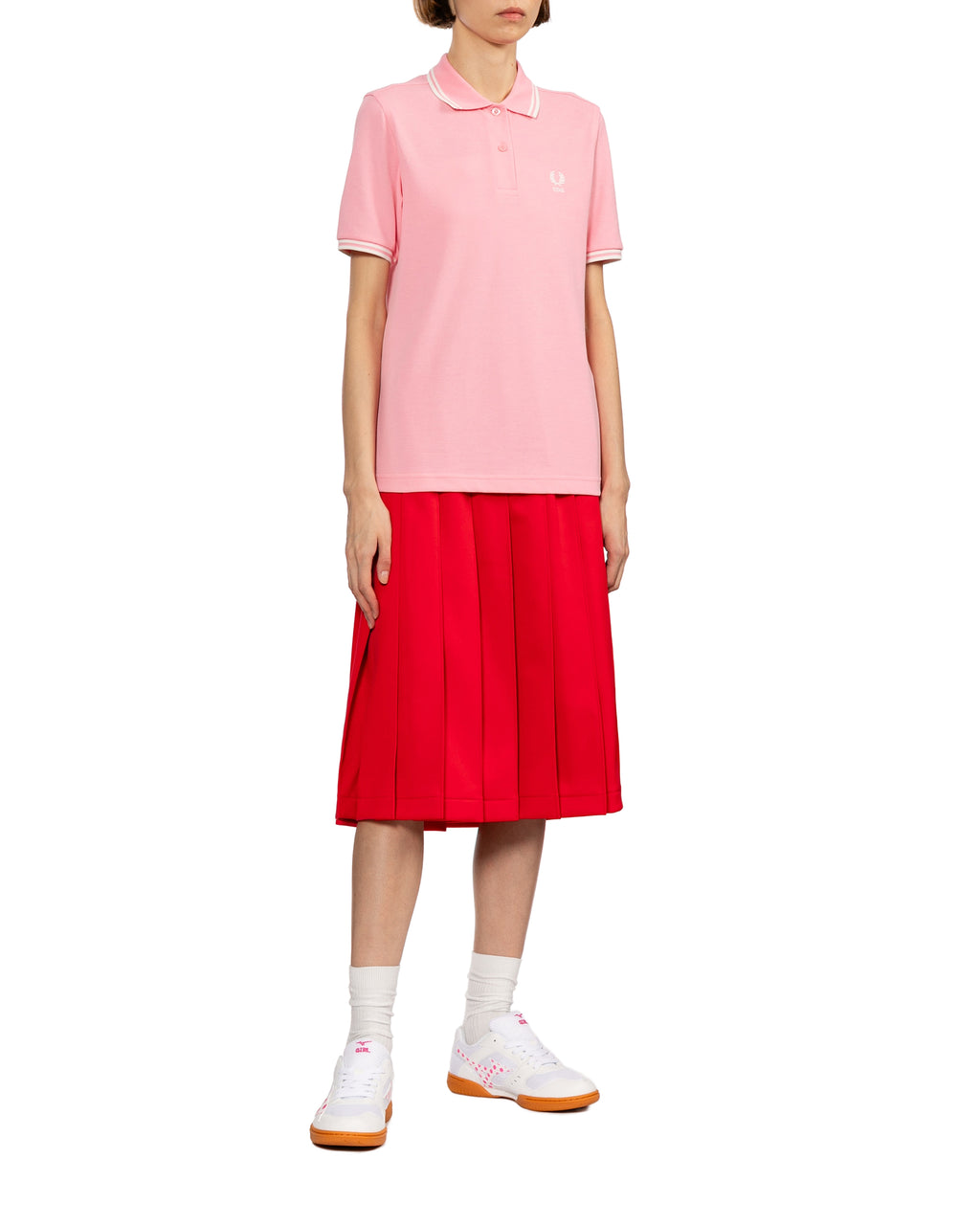 Pleated midi skirt