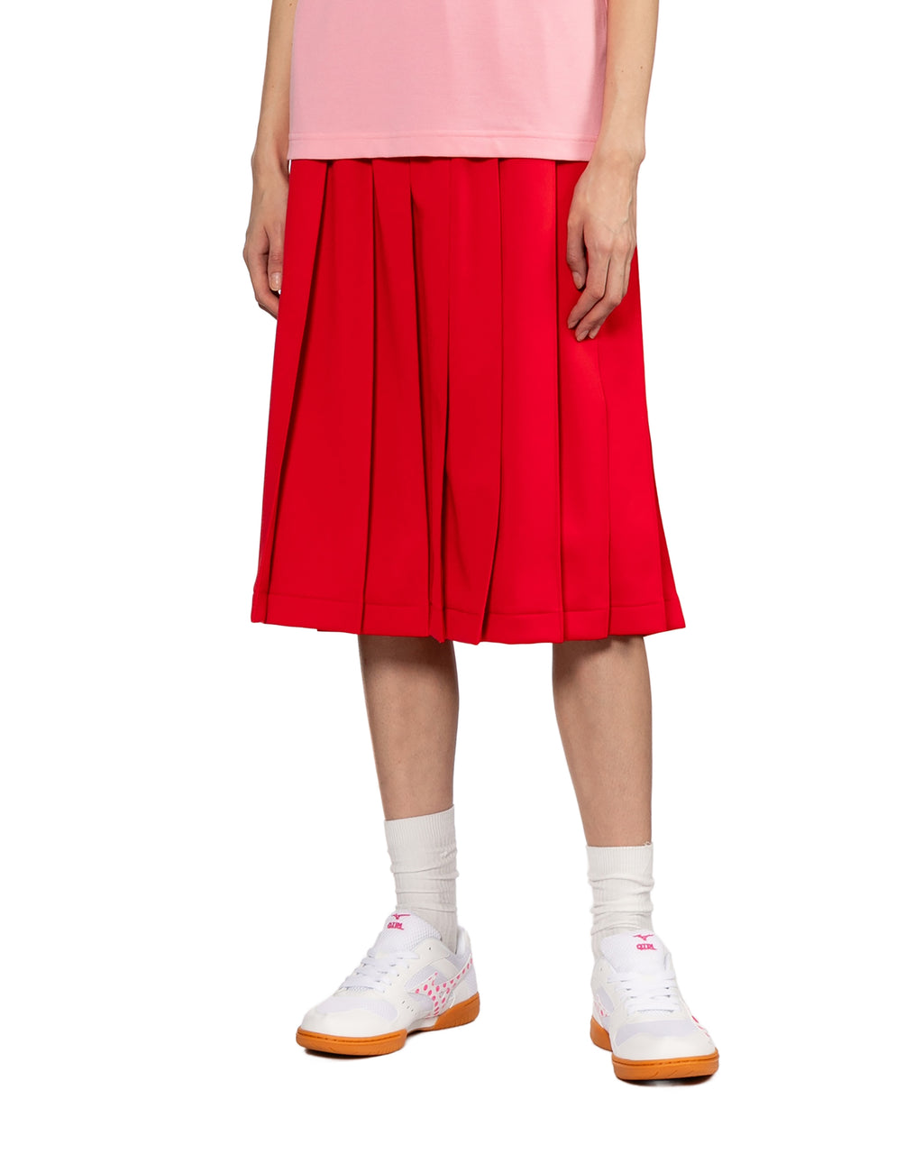 Pleated midi skirt