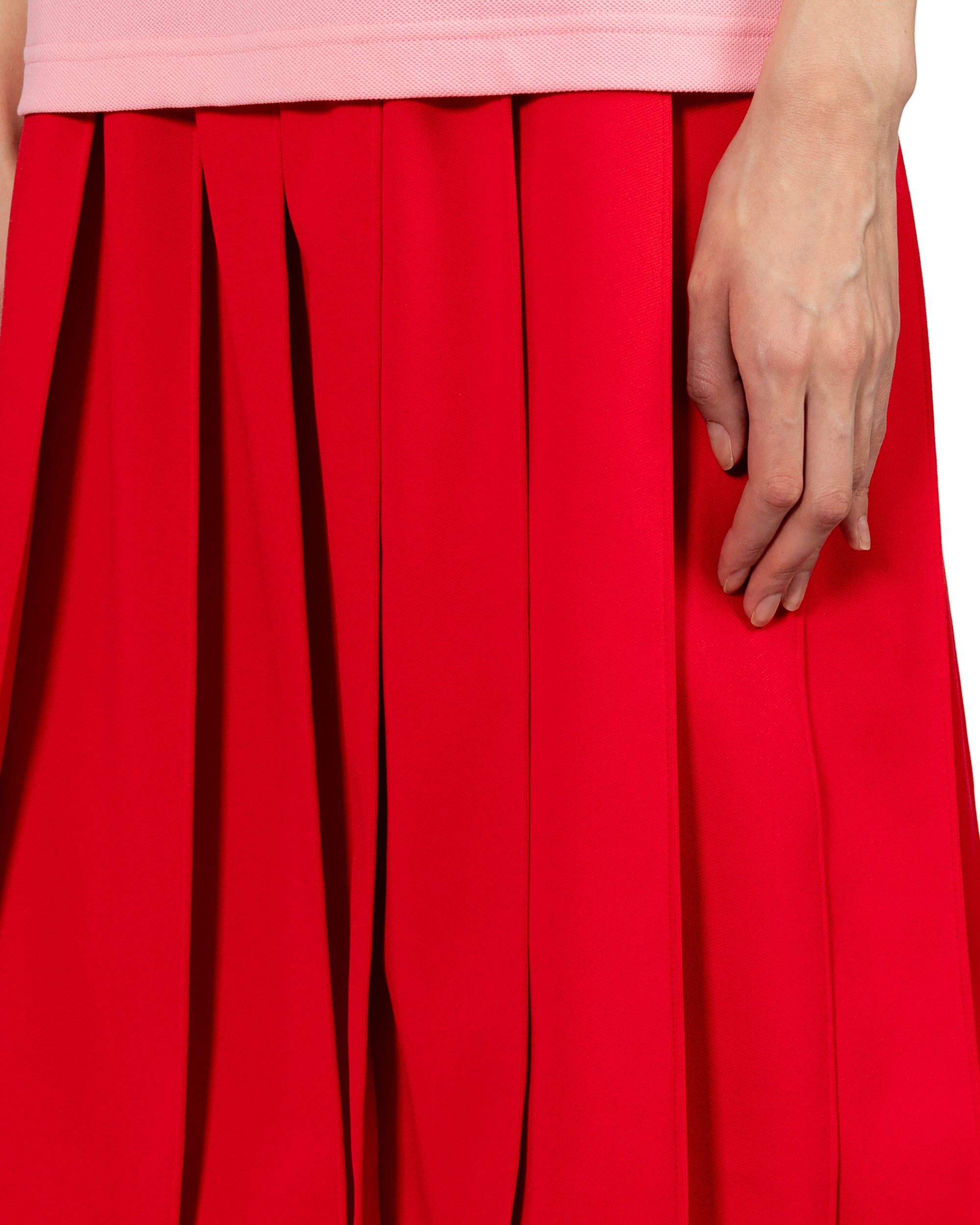 Pleated midi skirt