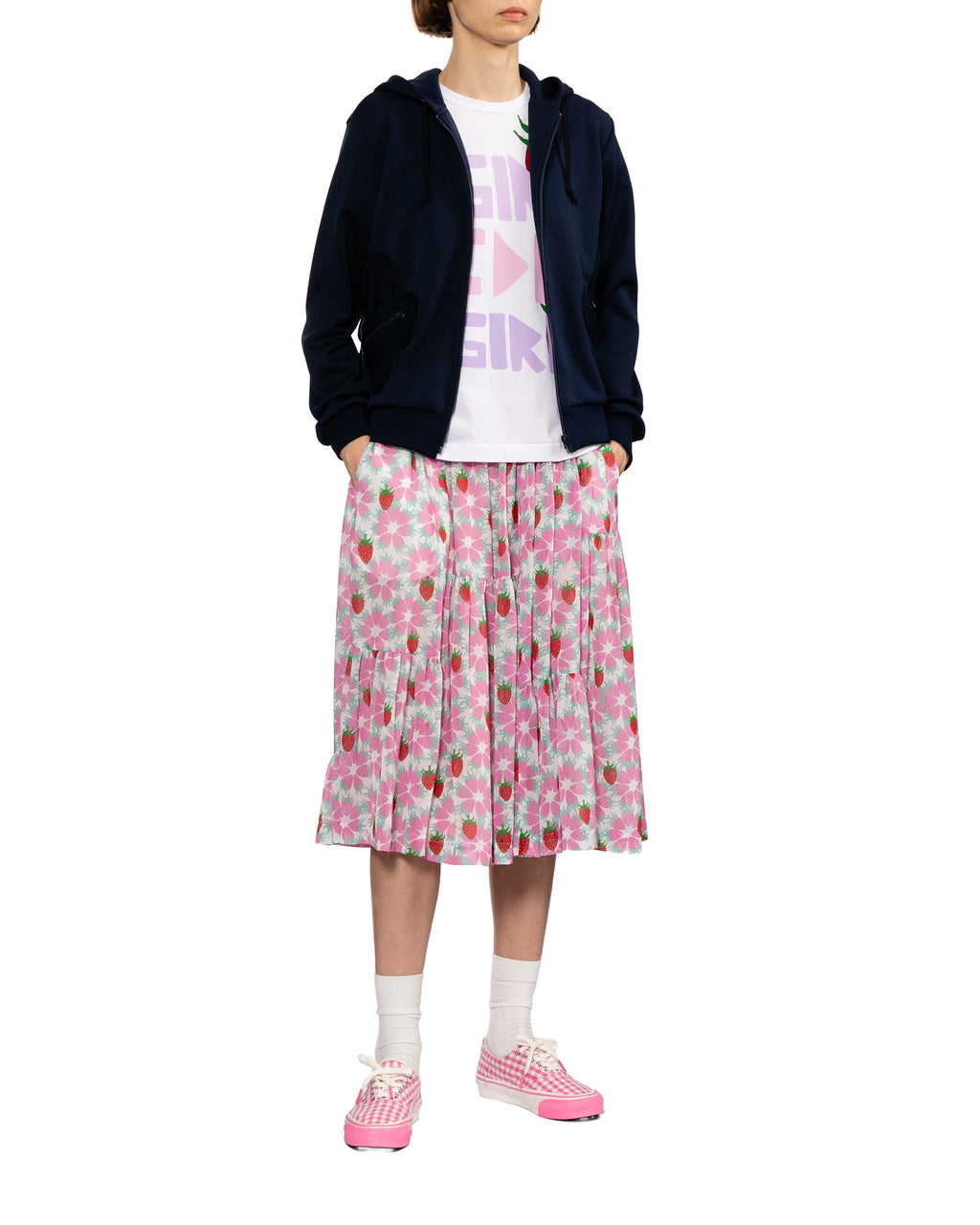Floral midi skirt