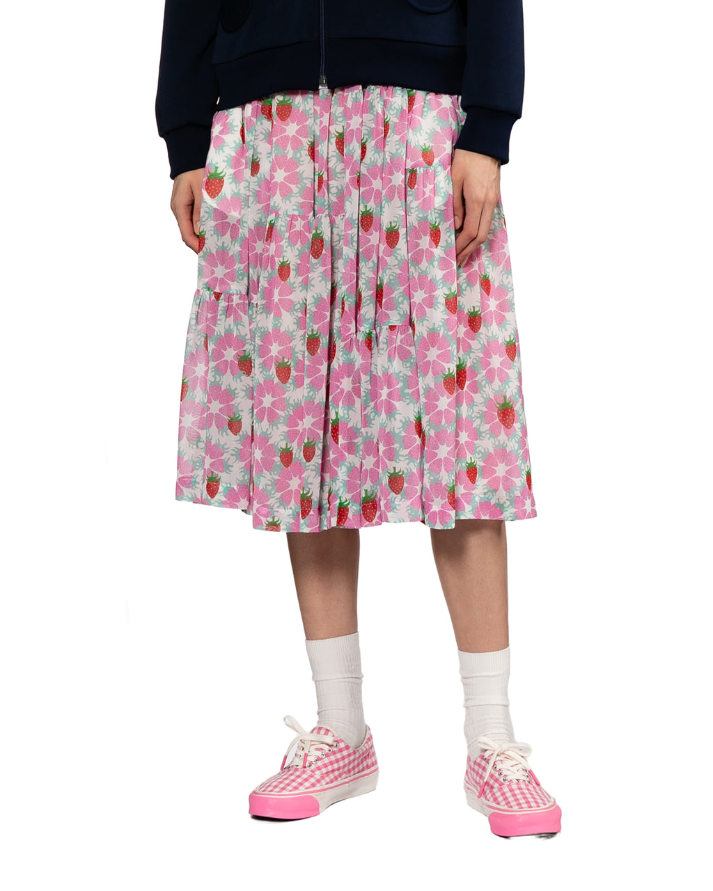 Floral midi skirt
