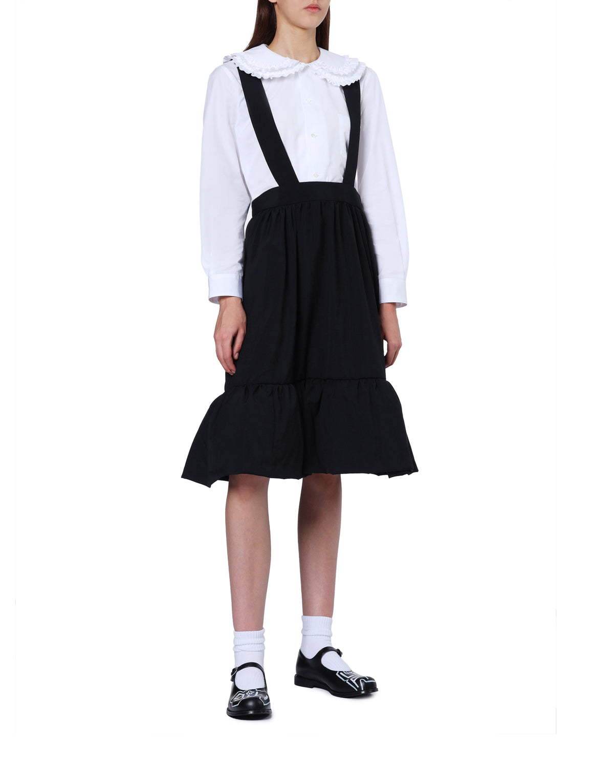Suspender ruffle skirt