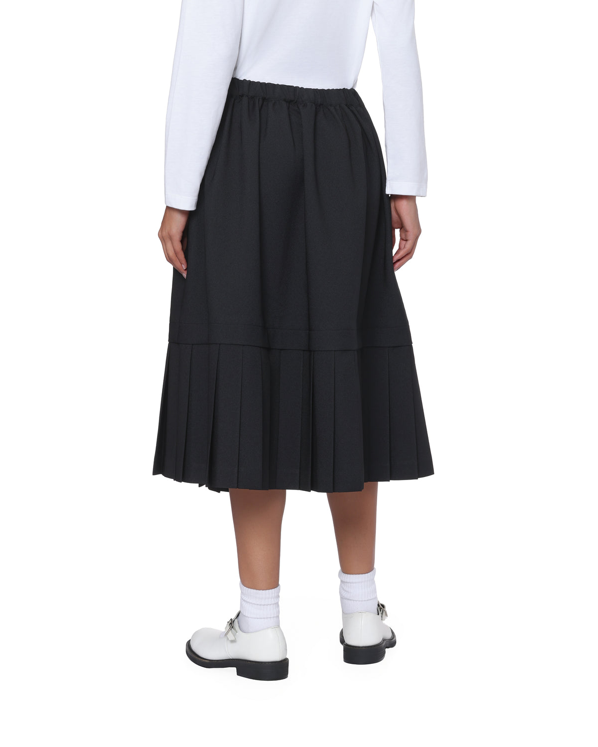 Pleated midi skirt
