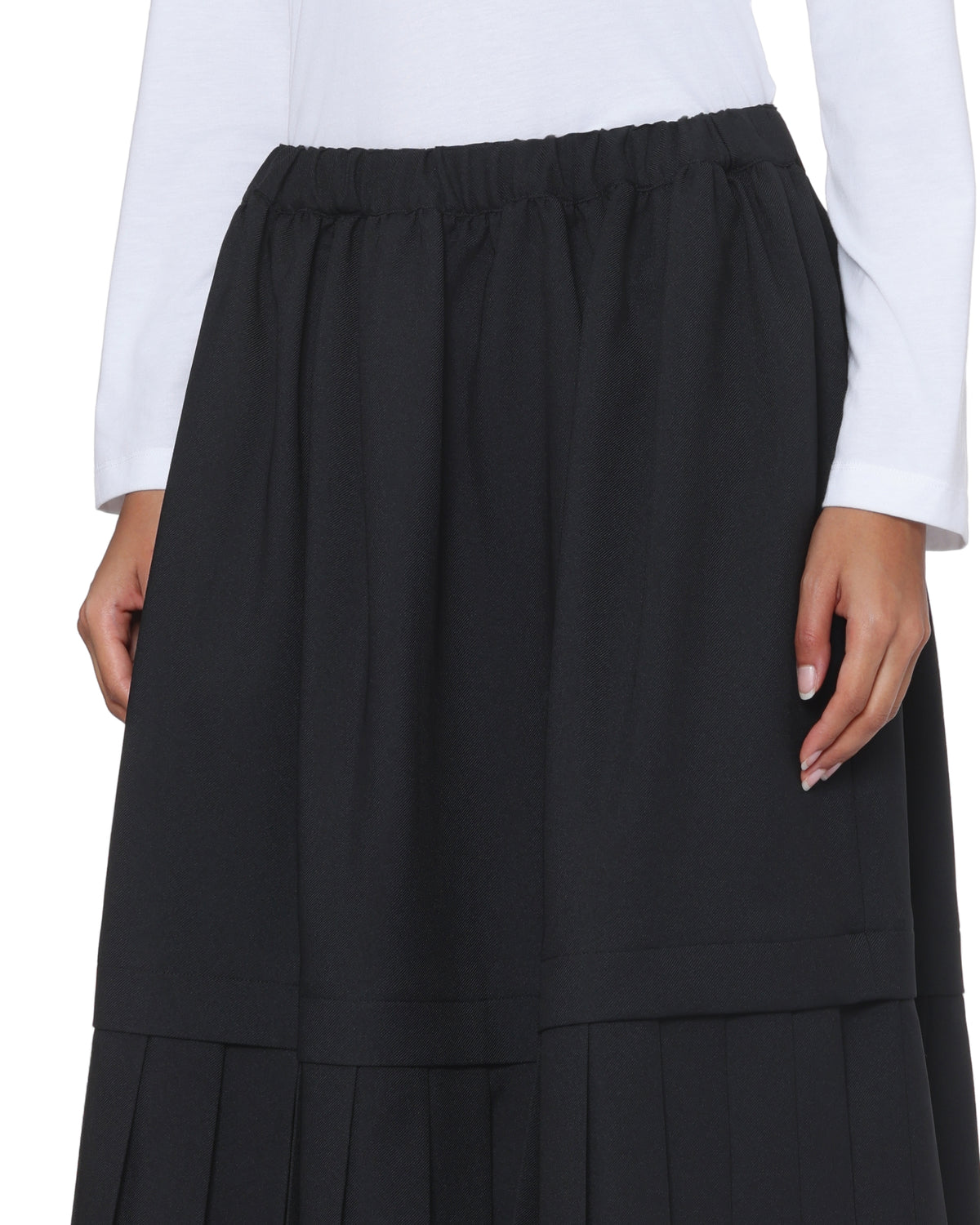 Pleated midi skirt