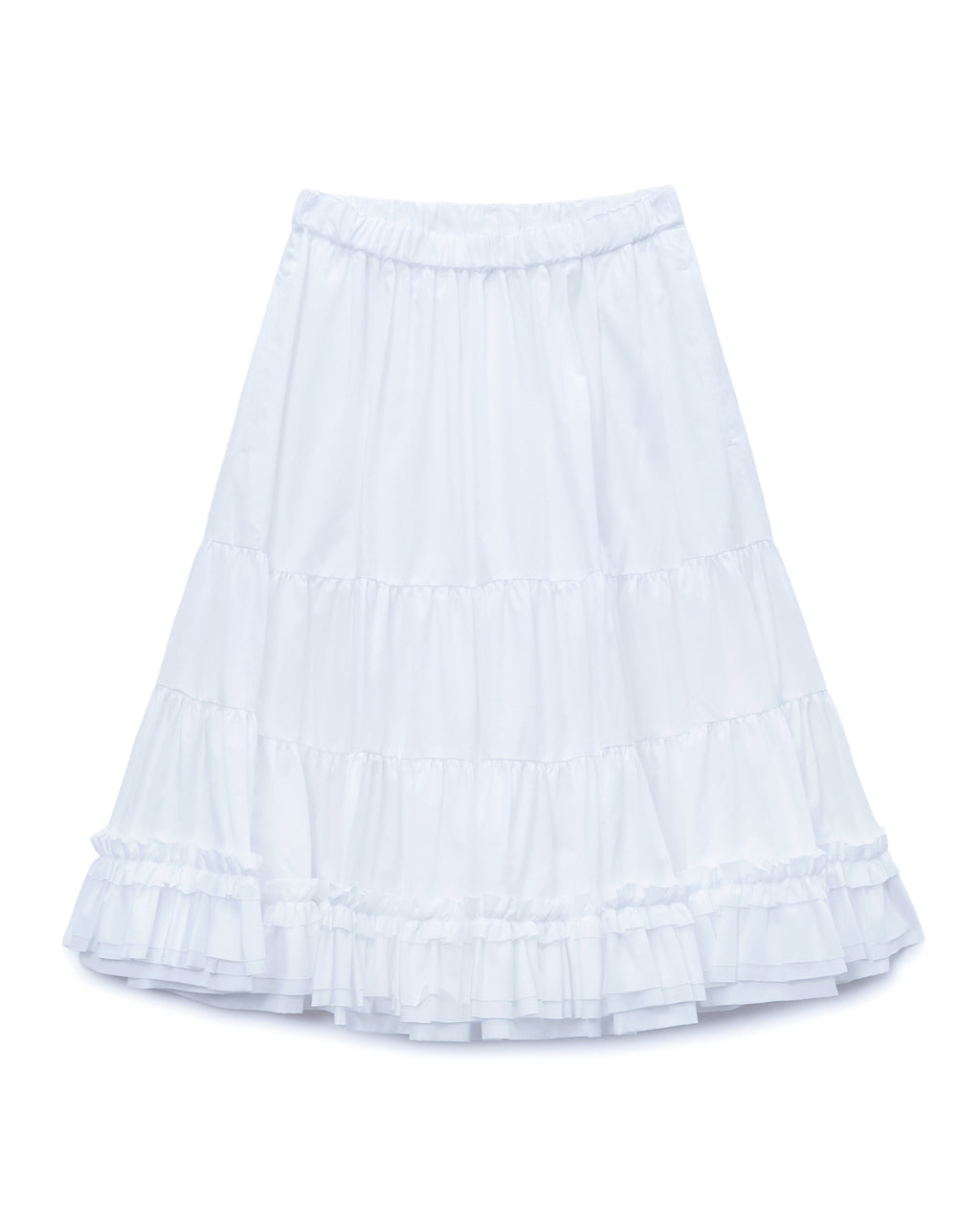 Tiered ruffle hem skirt