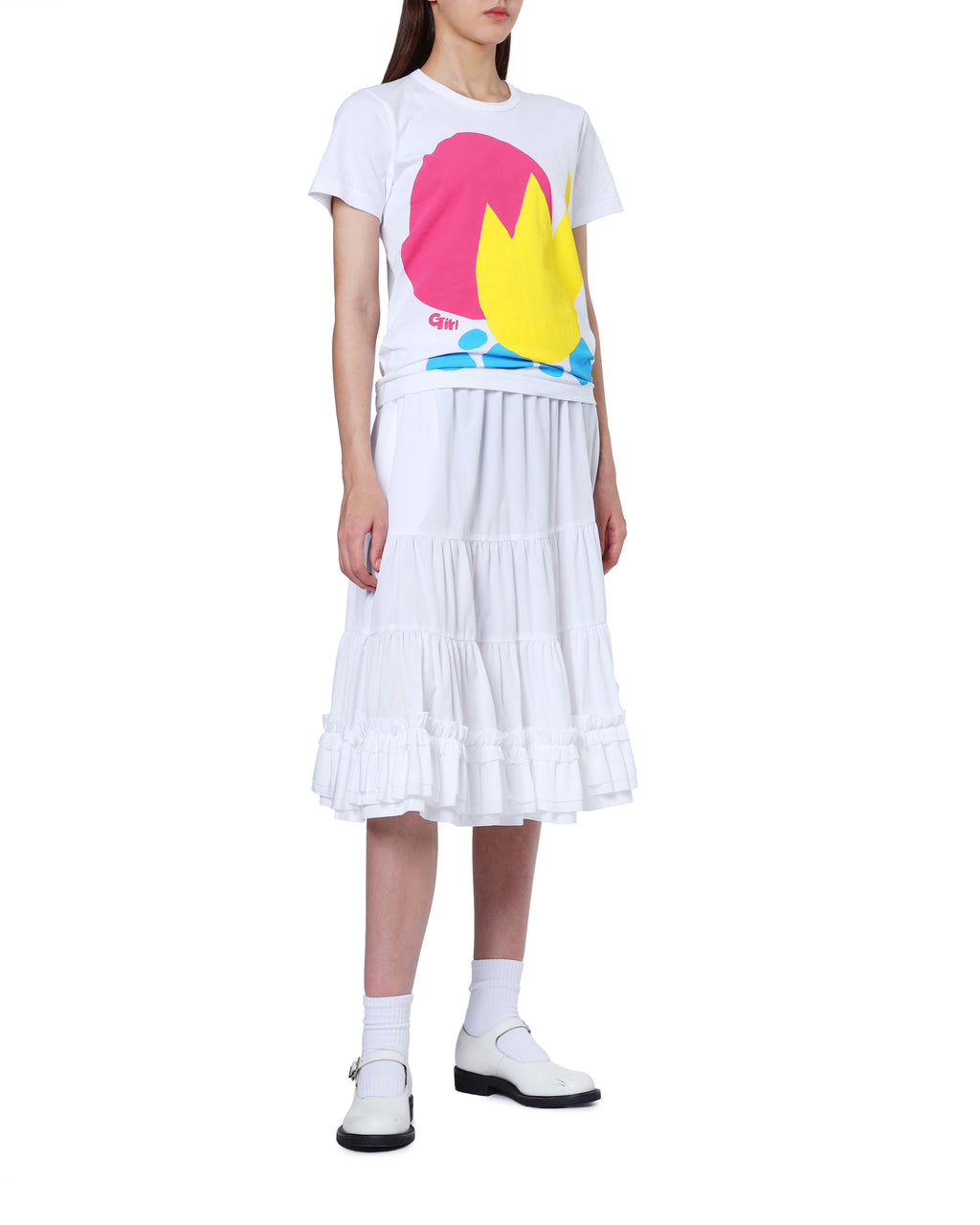 Tiered ruffle hem skirt