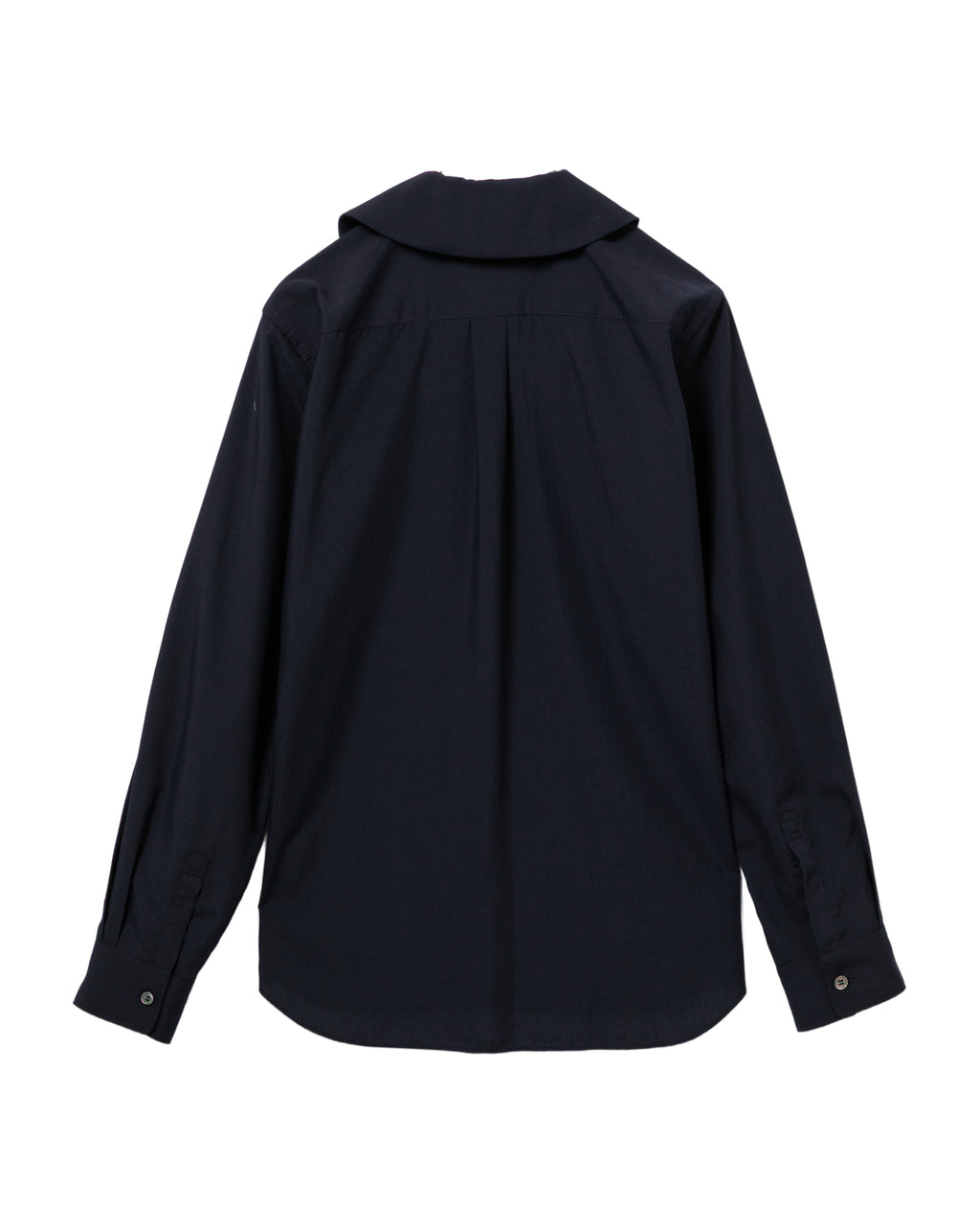 Floral-trim long sleeve shirt