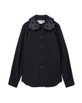 Bow-trim long sleeve shirt