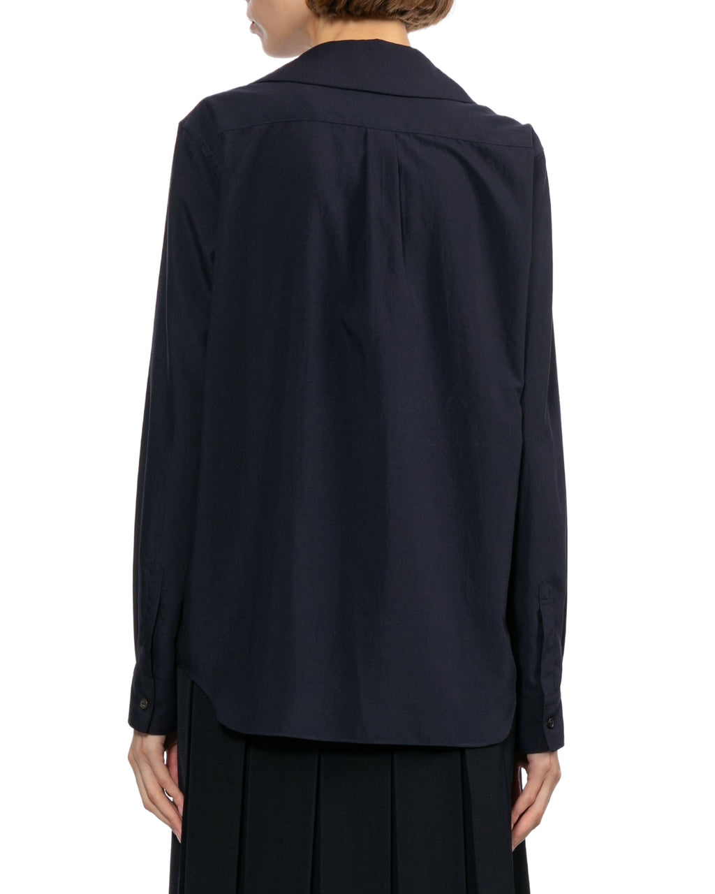 Bow-trim long sleeve shirt