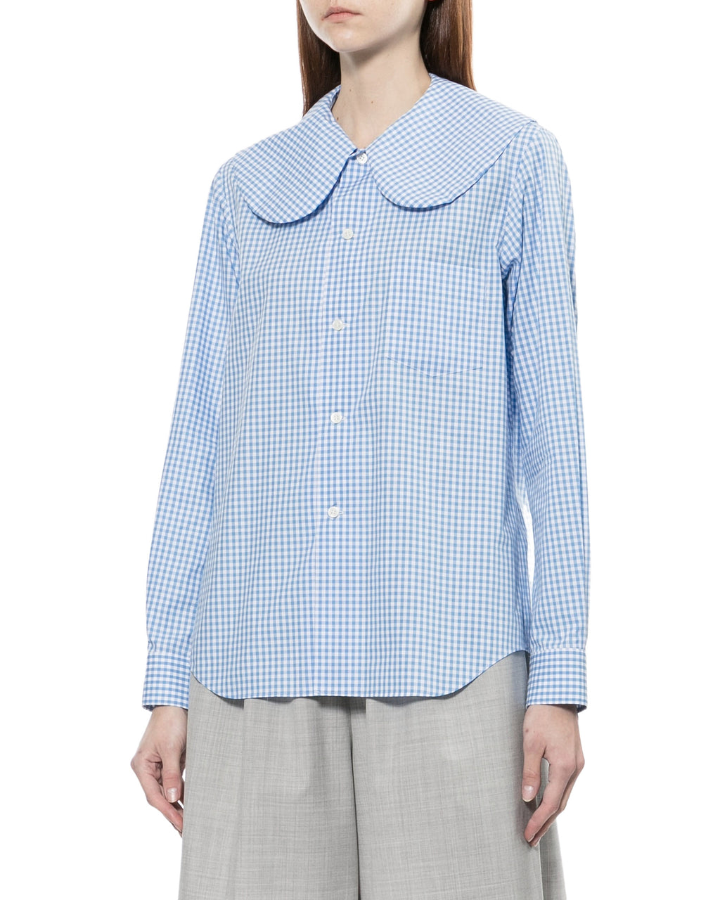 Gingham button-down shirt