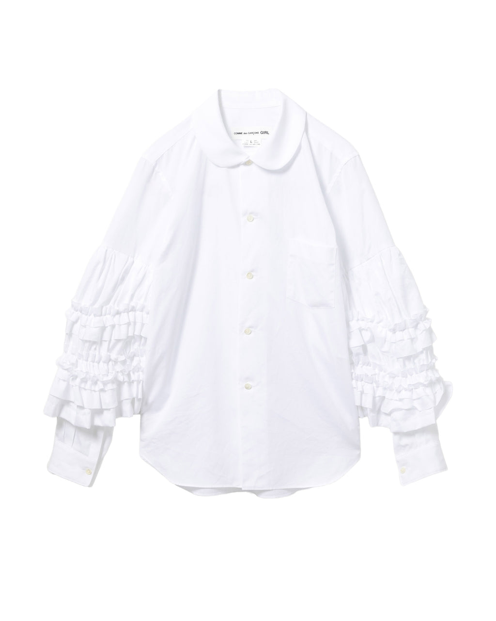 Ruffled sleeves shirt