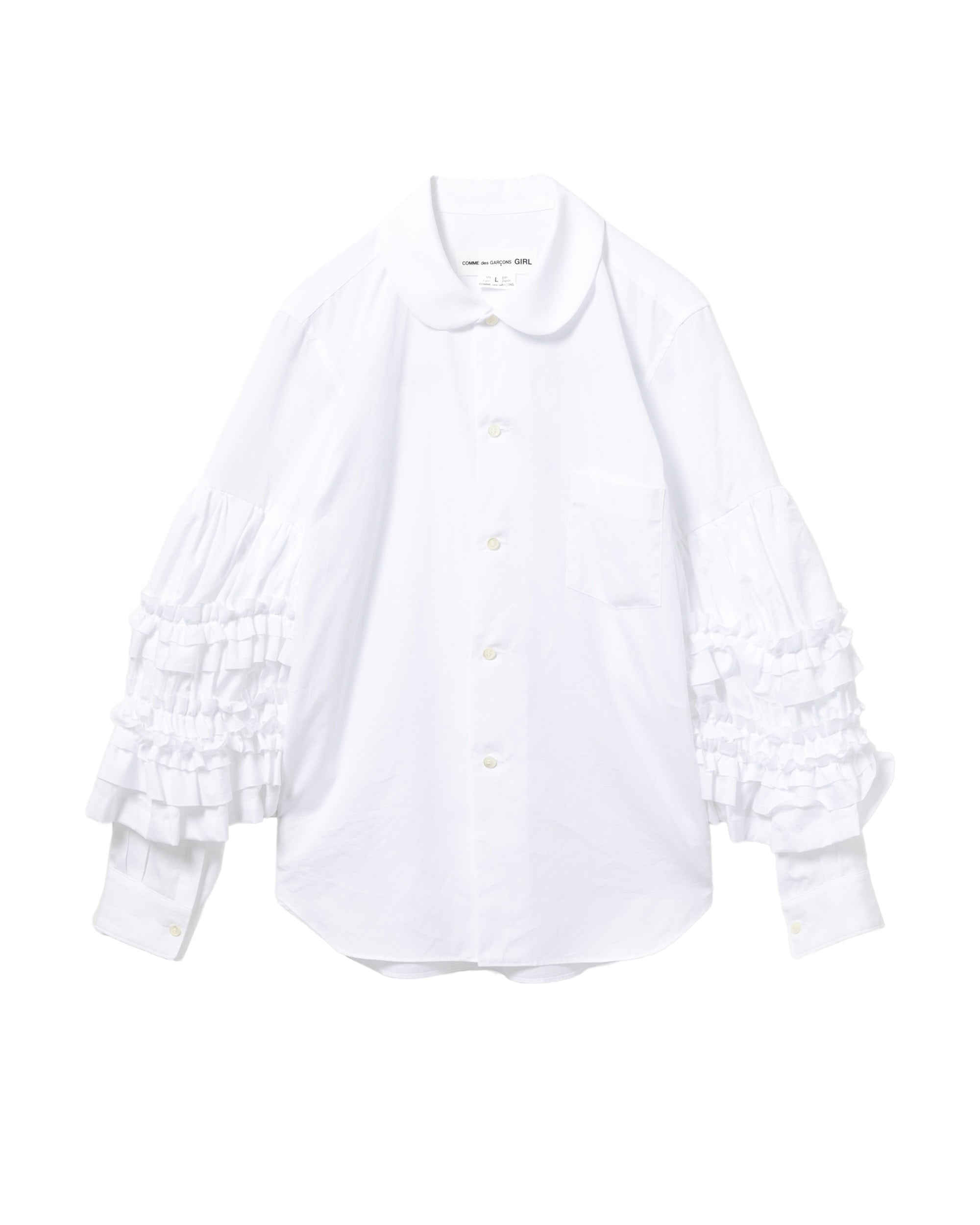 Ruffled sleeves shirt