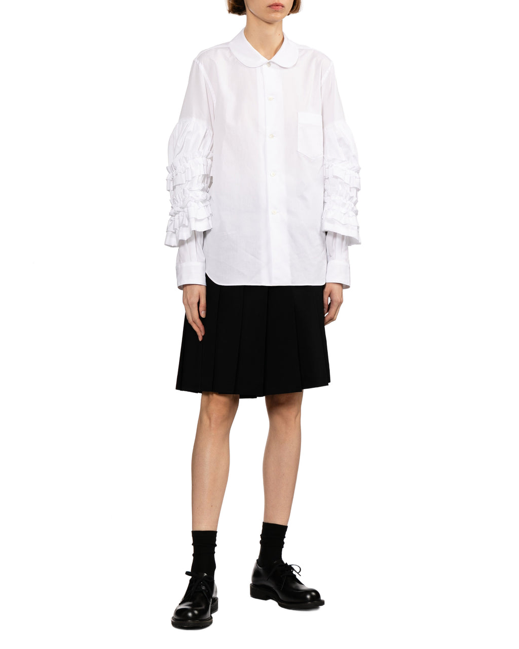 Ruffled sleeves shirt