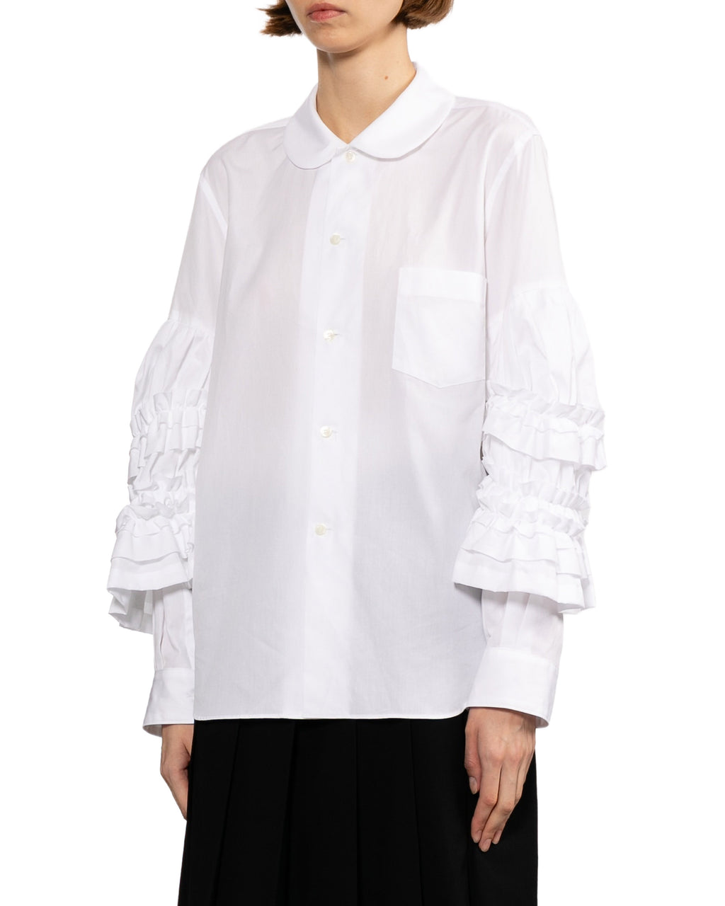 Ruffled sleeves shirt