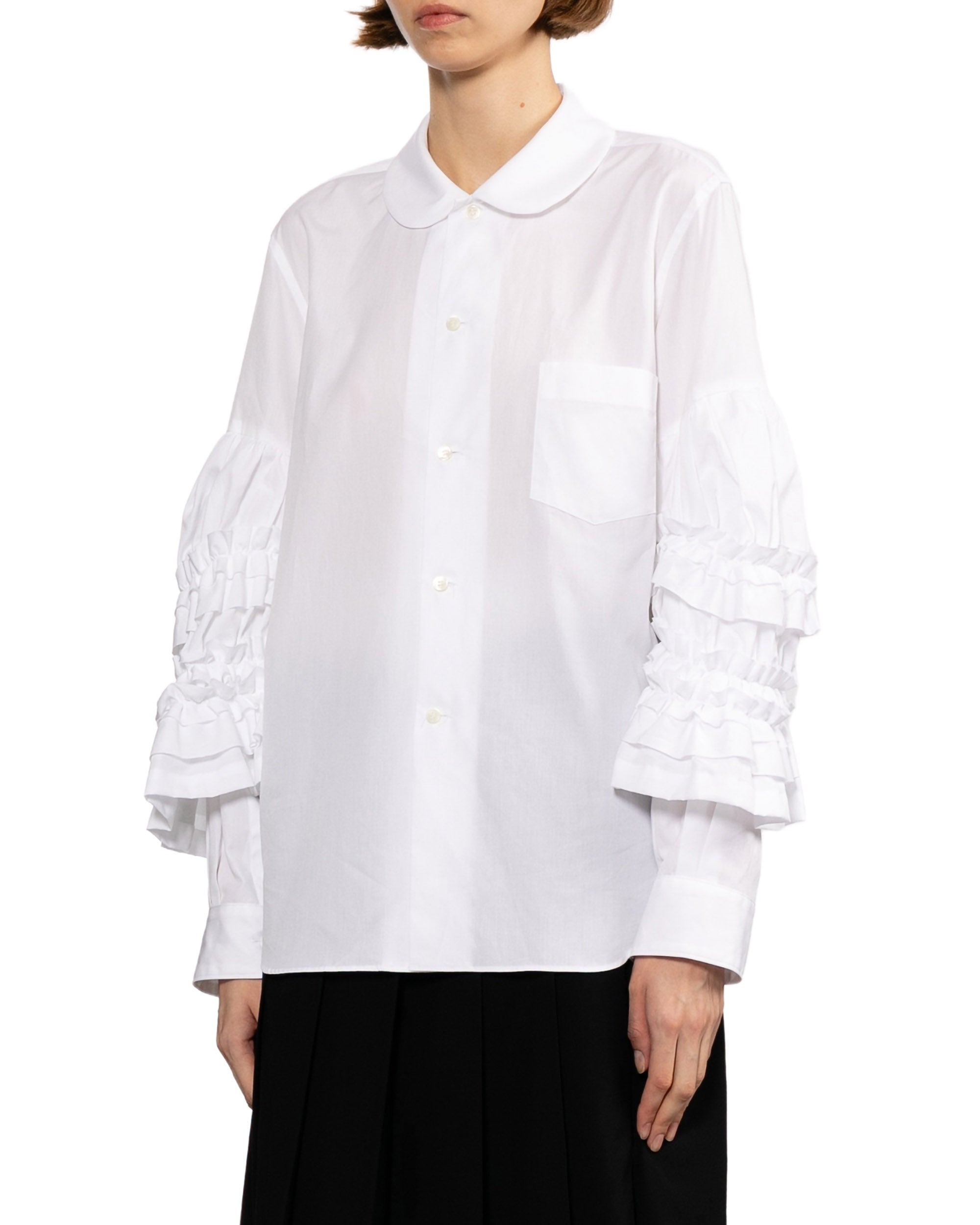 Ruffled sleeves shirt