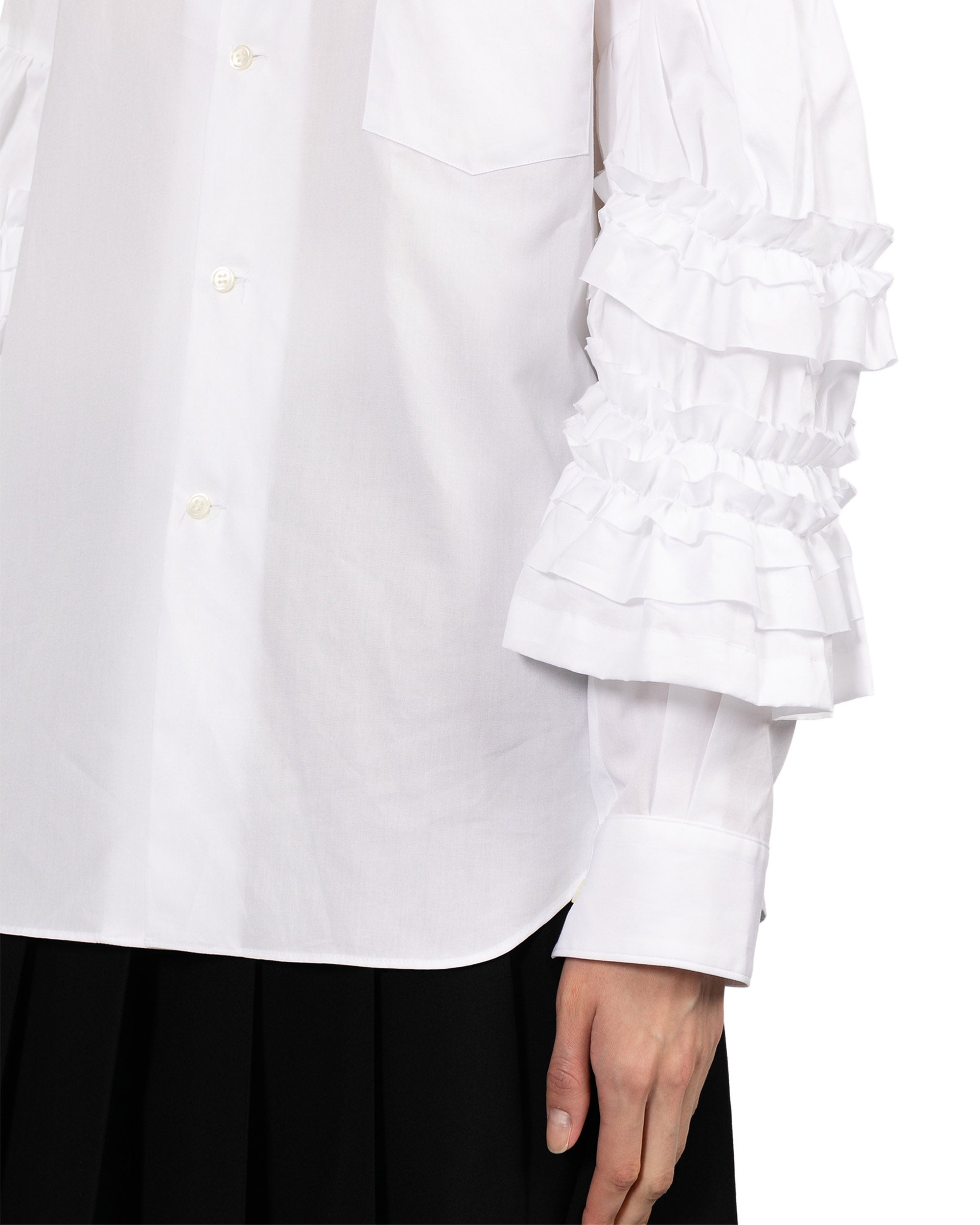 Ruffled sleeves shirt